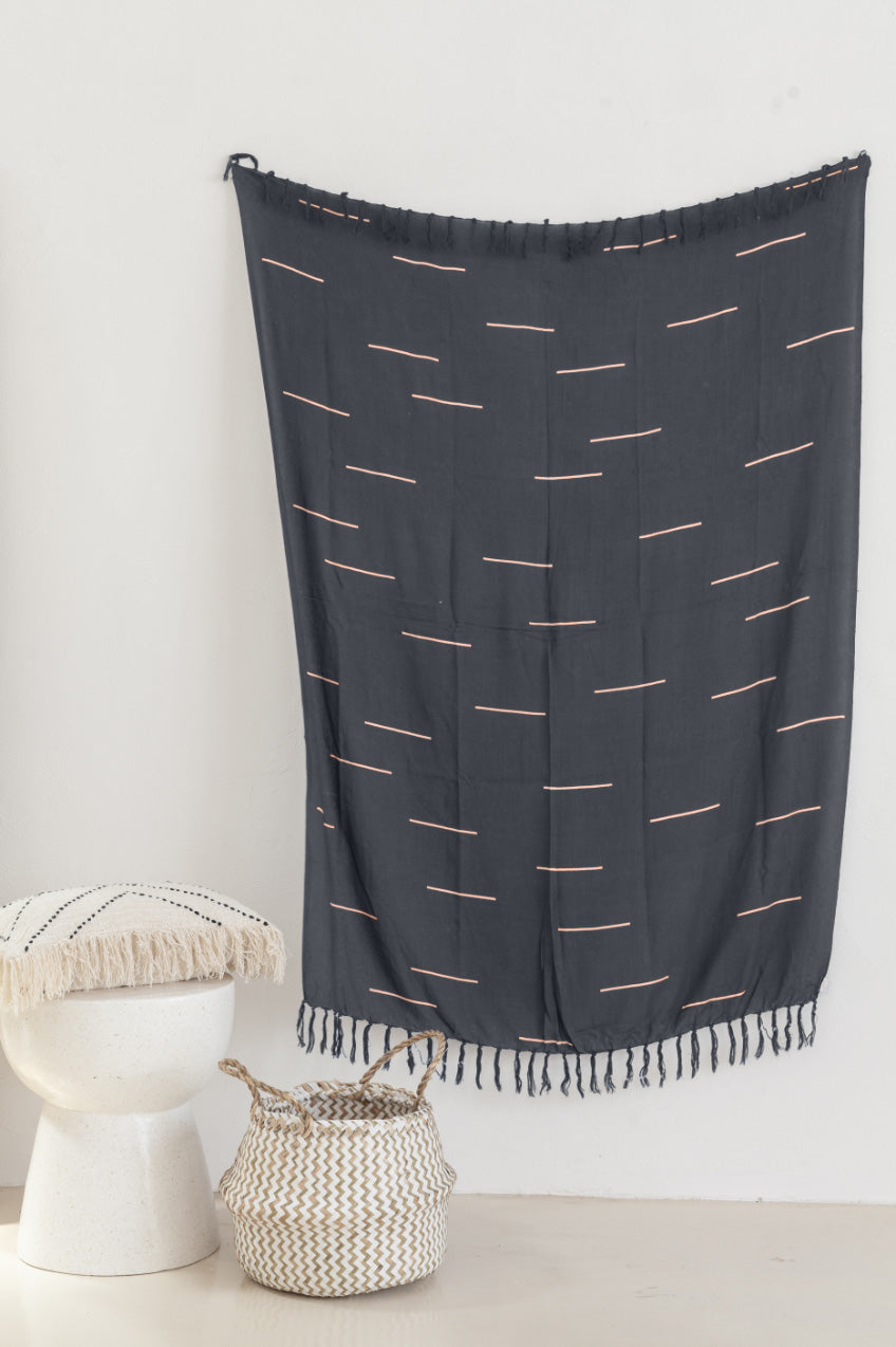 Lines Tapestry (Charcoal)