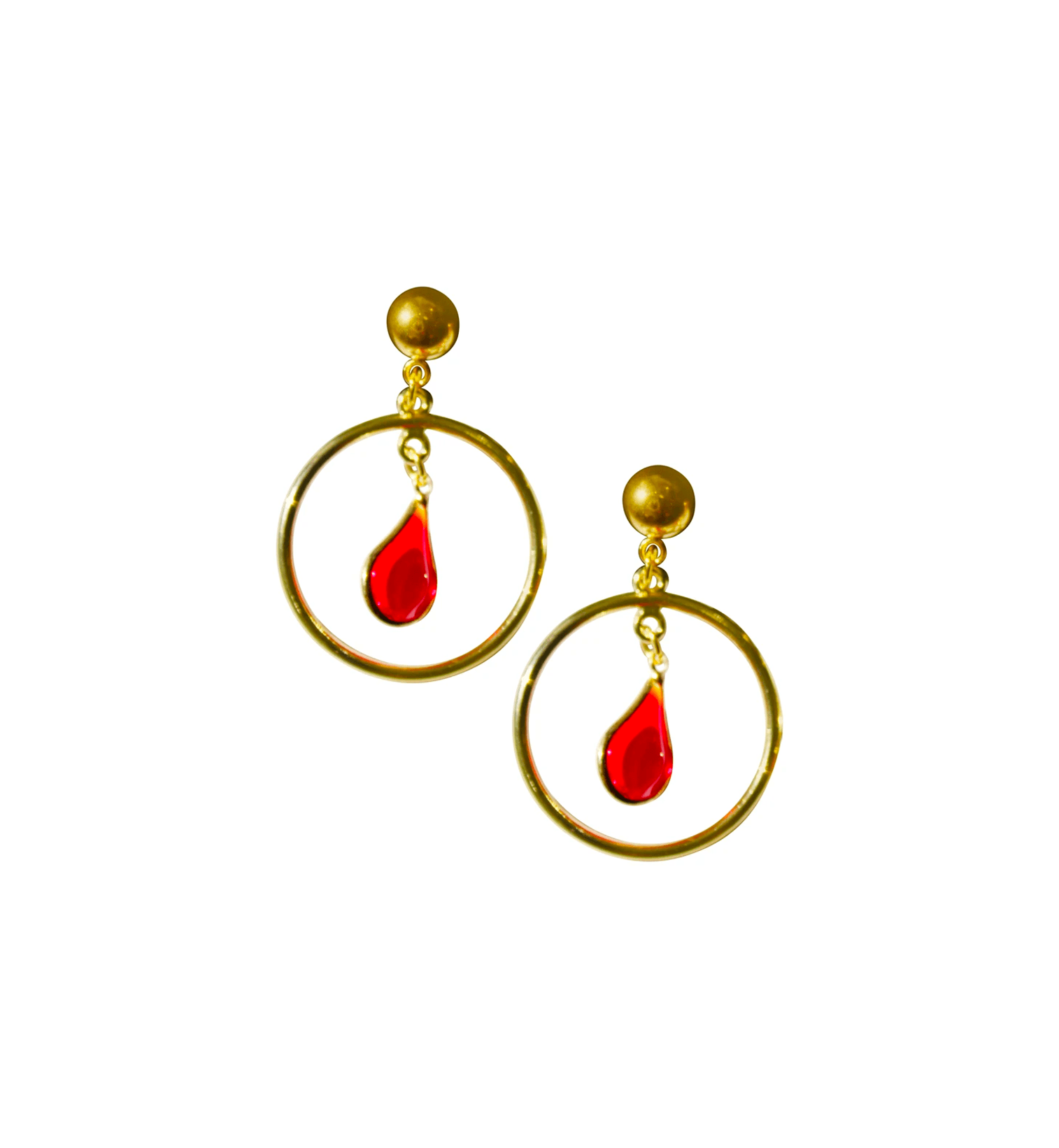The Cleopatras (Red) Earrings Meesha Farzaneh