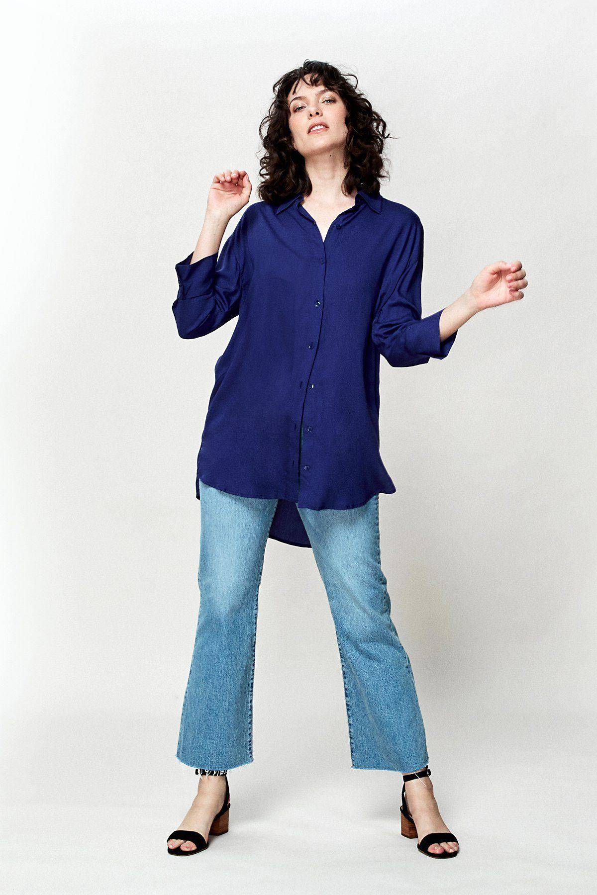 Boyfriend Shirt (Lapis Blue) Top Neu Nomads