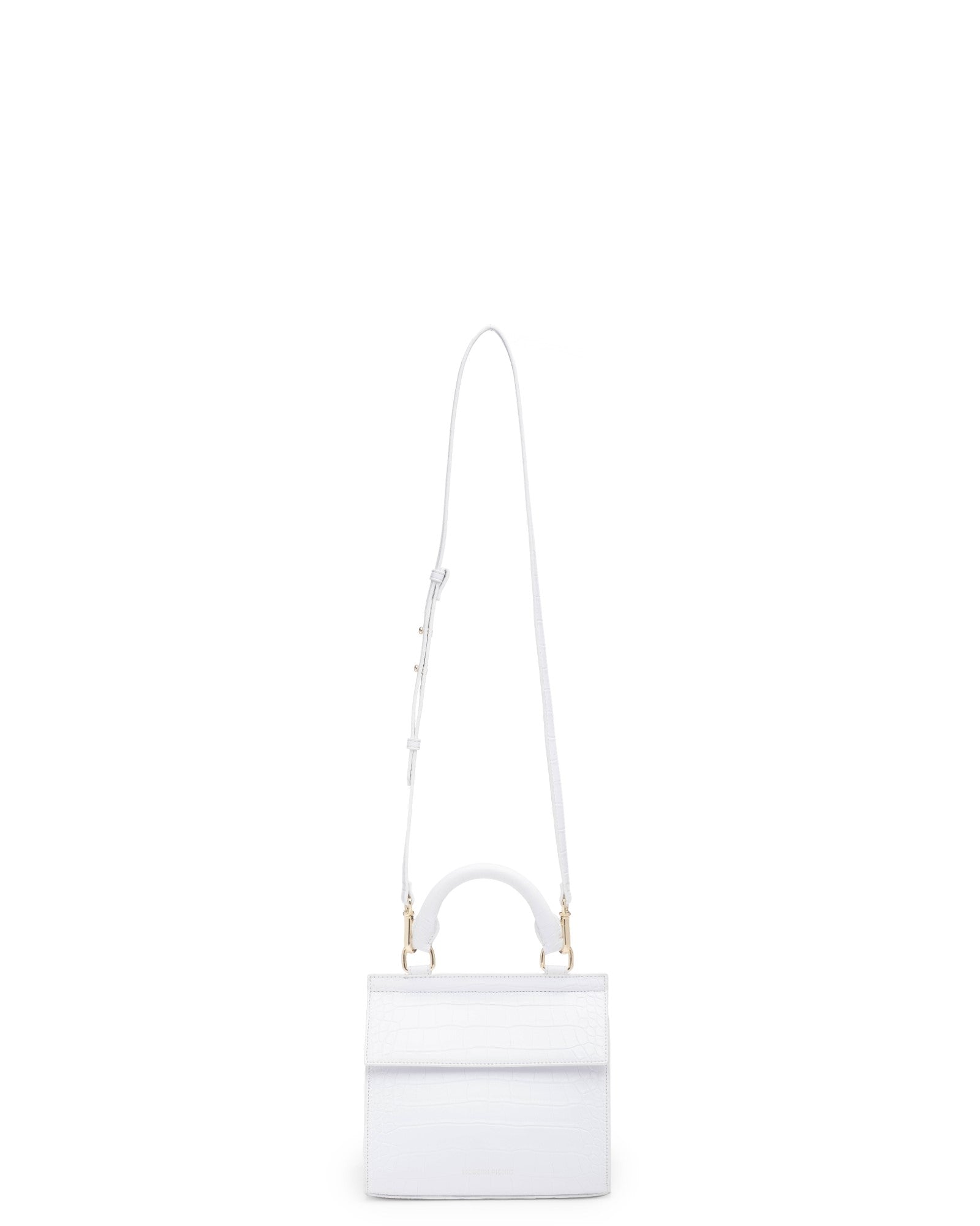 The Mini Luncher (White Faux Crocodile)