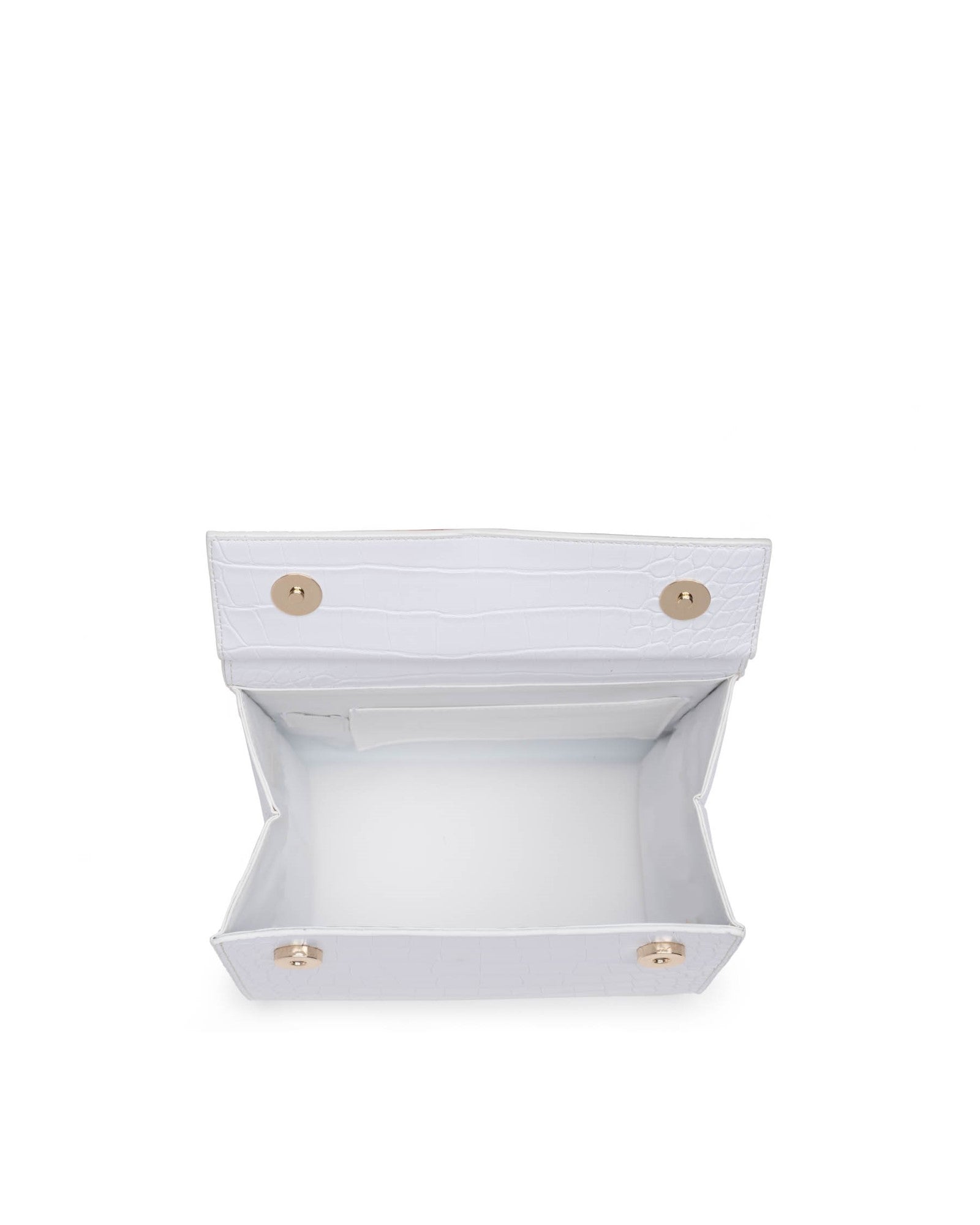 The Mini Luncher (White Faux Crocodile)