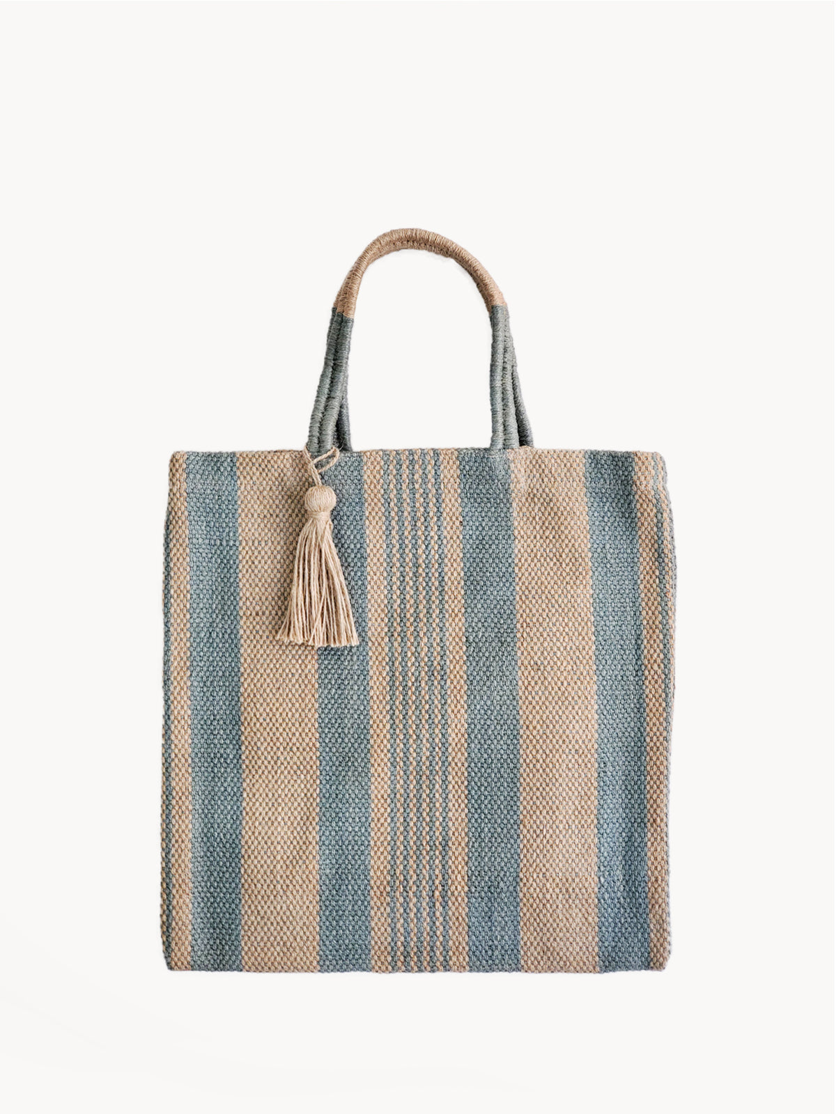 Dora Jute Tote Bag (Pale Green)