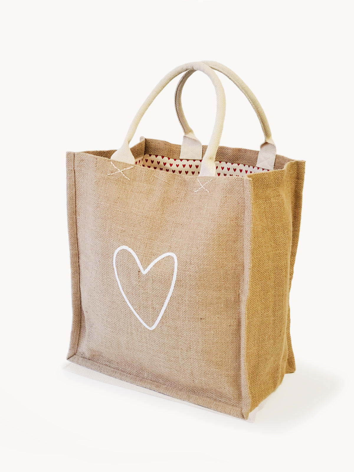 Jute Canvas Market Bag (Love)