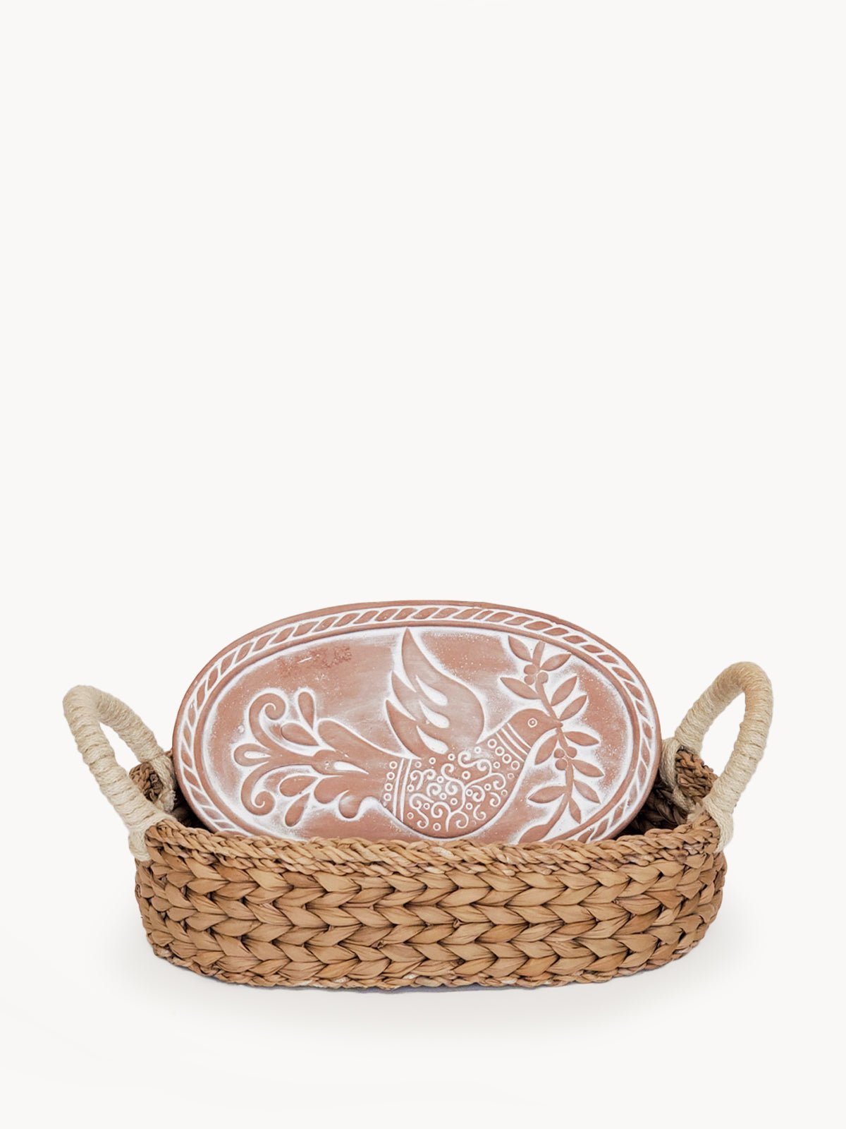 Bread Warmer & Basket (Bird Oval)
