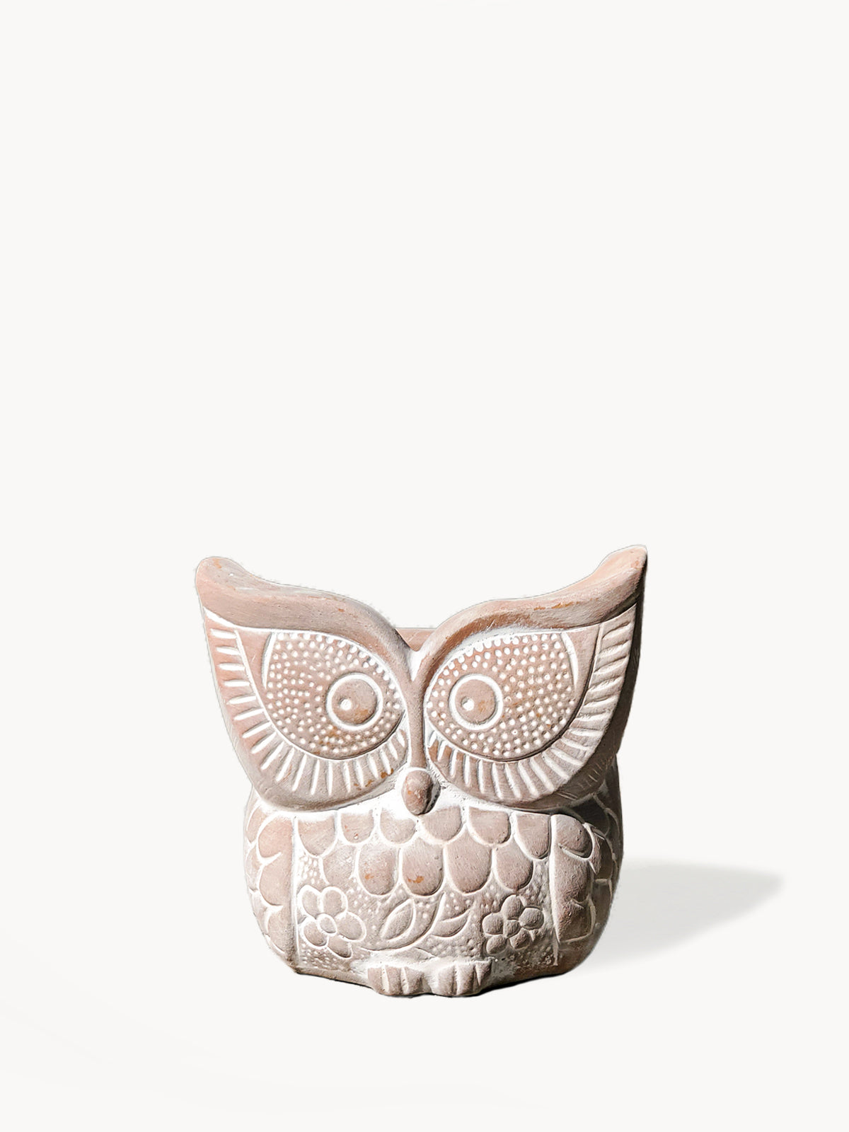 Terracotta Pot (Big Eye Owl)