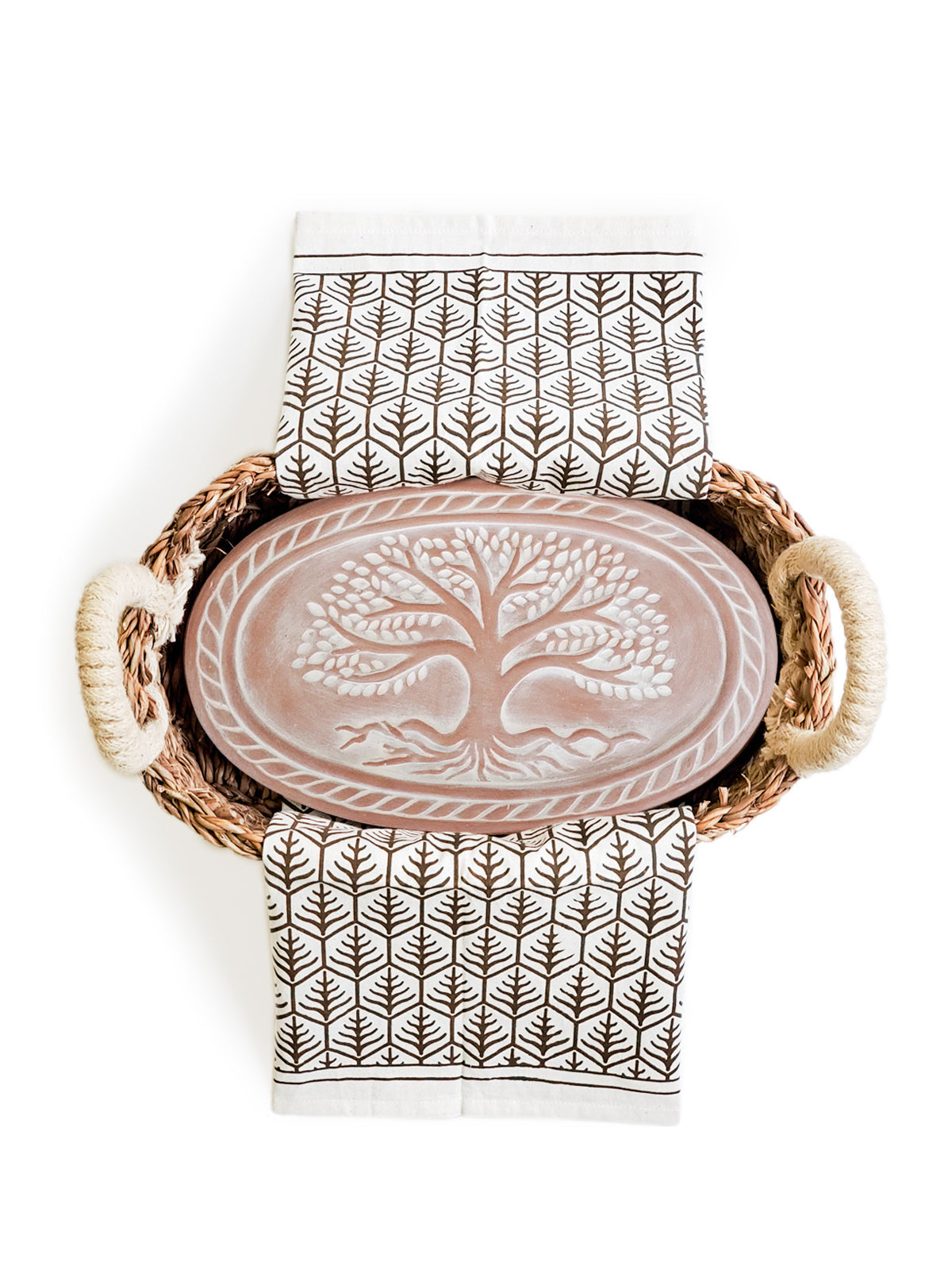 Bread Warmer Gift Set (Tree of Life Oval)