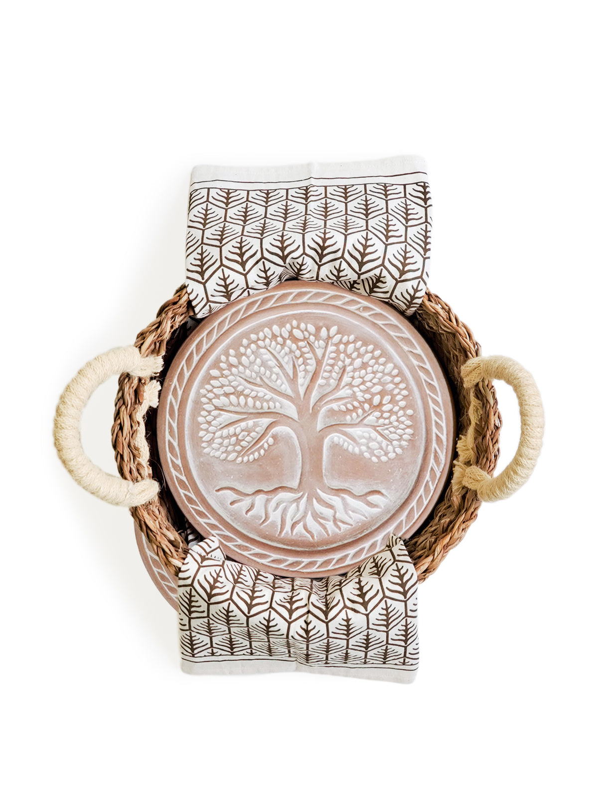 Bread Warmer Gift Set (Tree of Life Round)