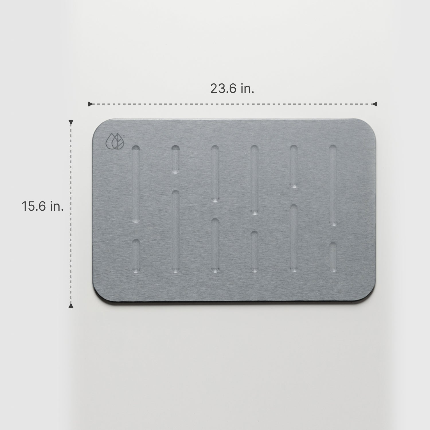 dimensions of bath stone mat in light grey