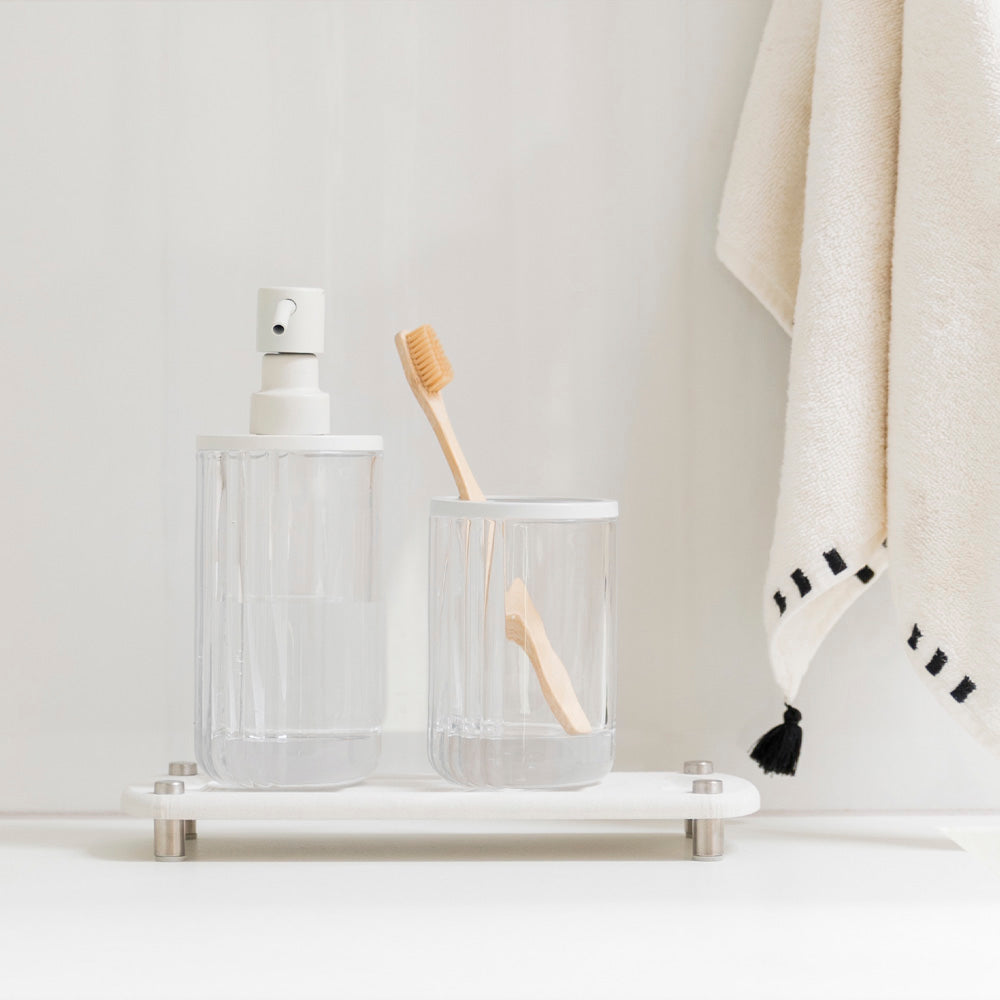 sink organizer with brush and soap holder