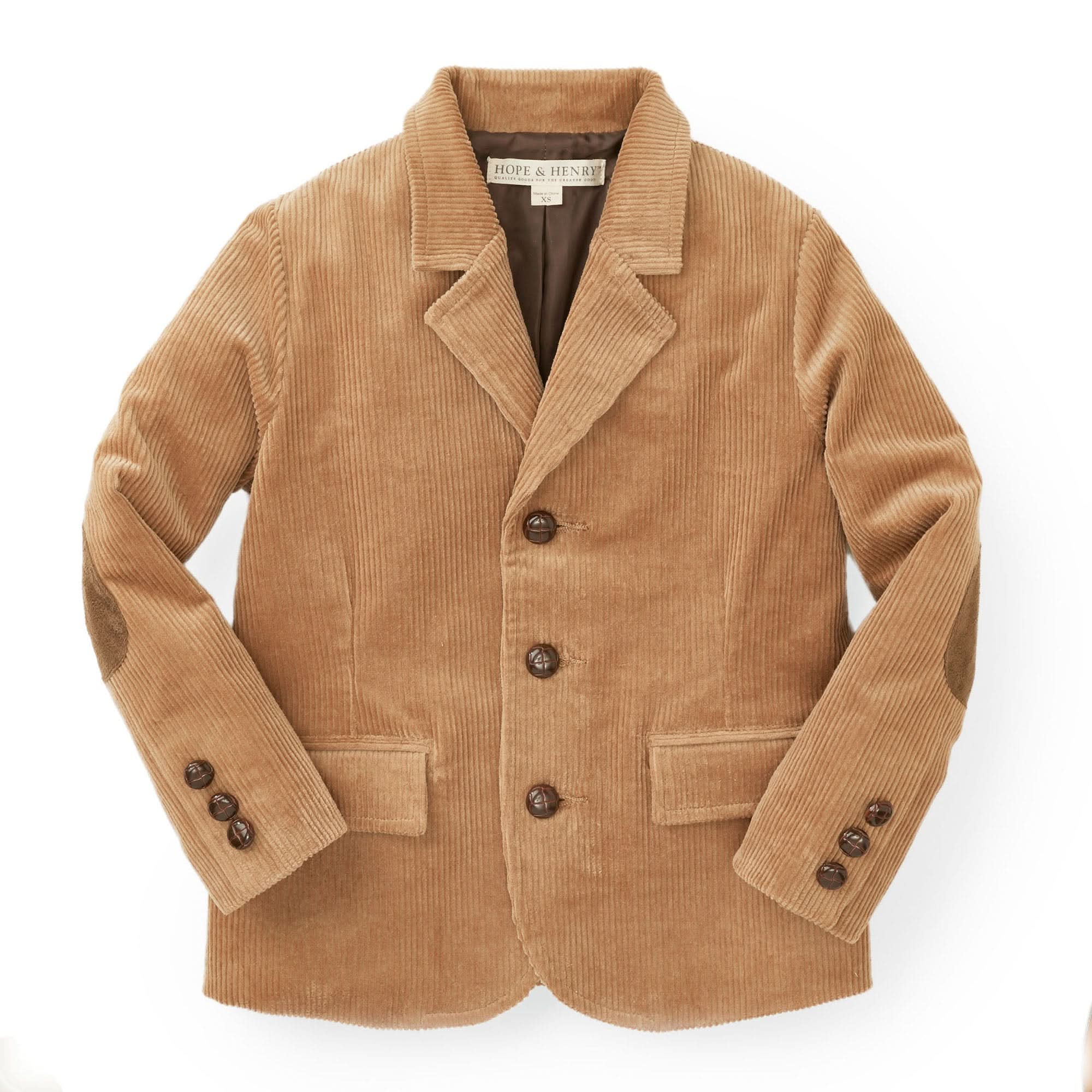 Corduroy Blazer with Elbow Patches (Brown 2T-12)