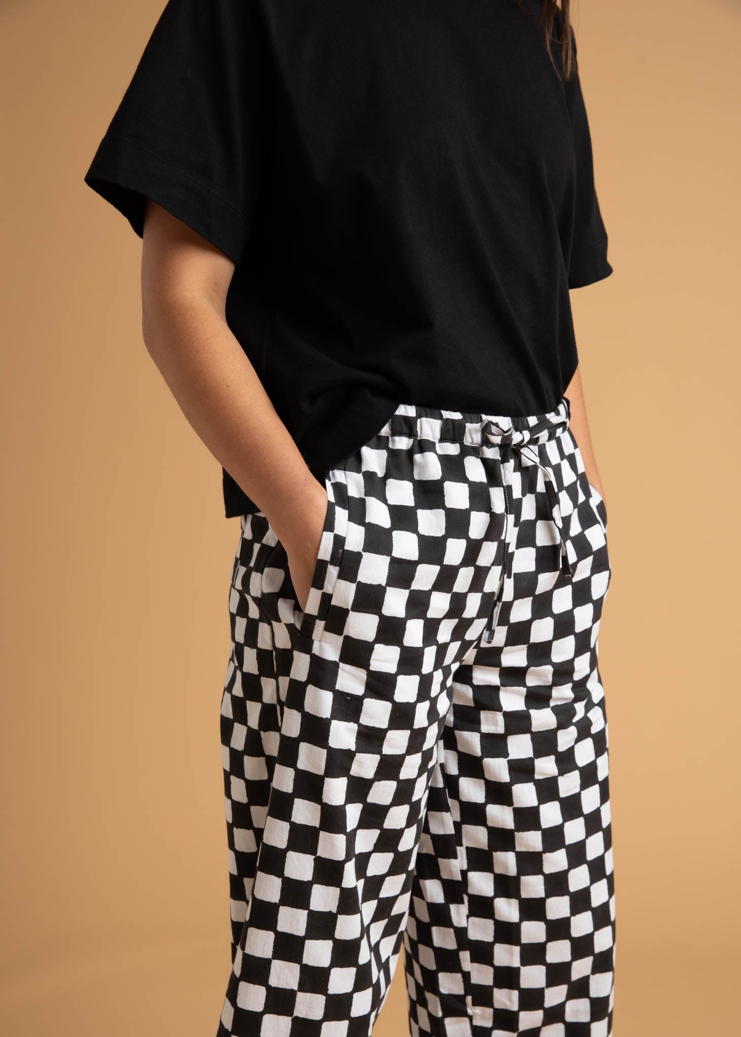 Shore Pant - Checkerboard Black 4 - Front Side