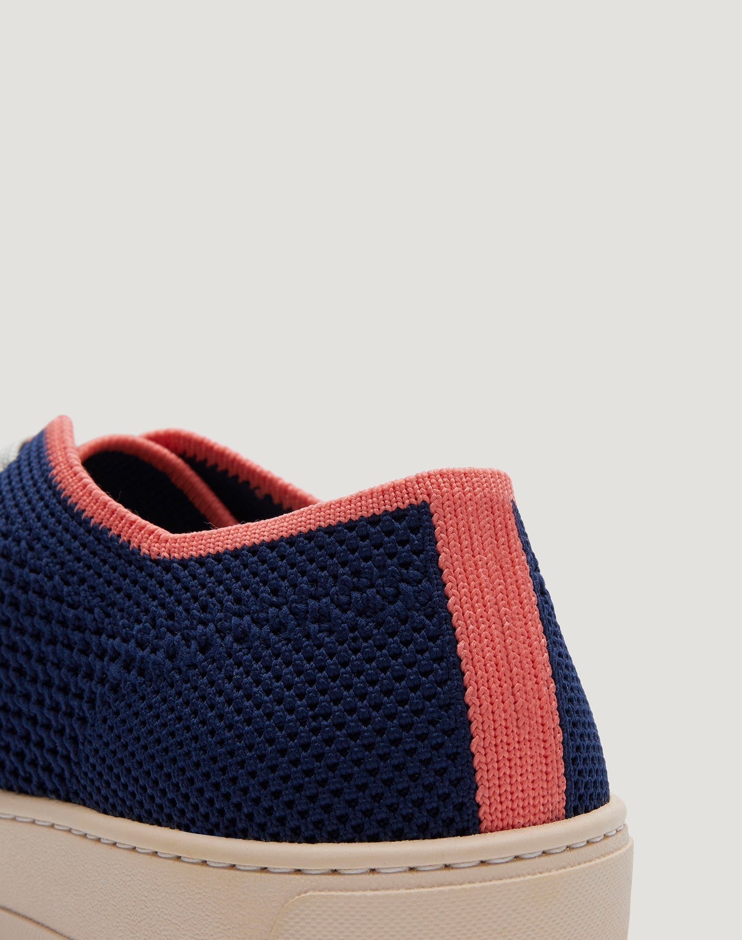 Men's Infinity Navy Blue Knit Sneaker (Deep Sea Coral)