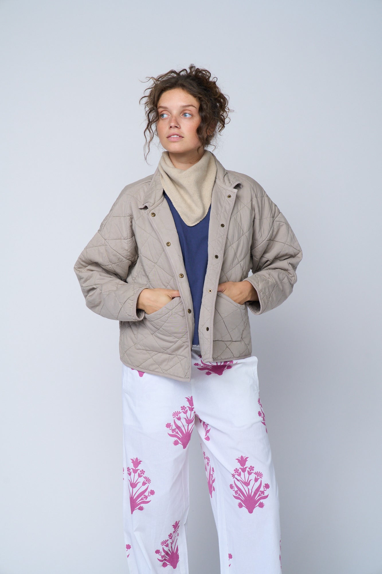 Countryside Quilted Jacket - Pebble