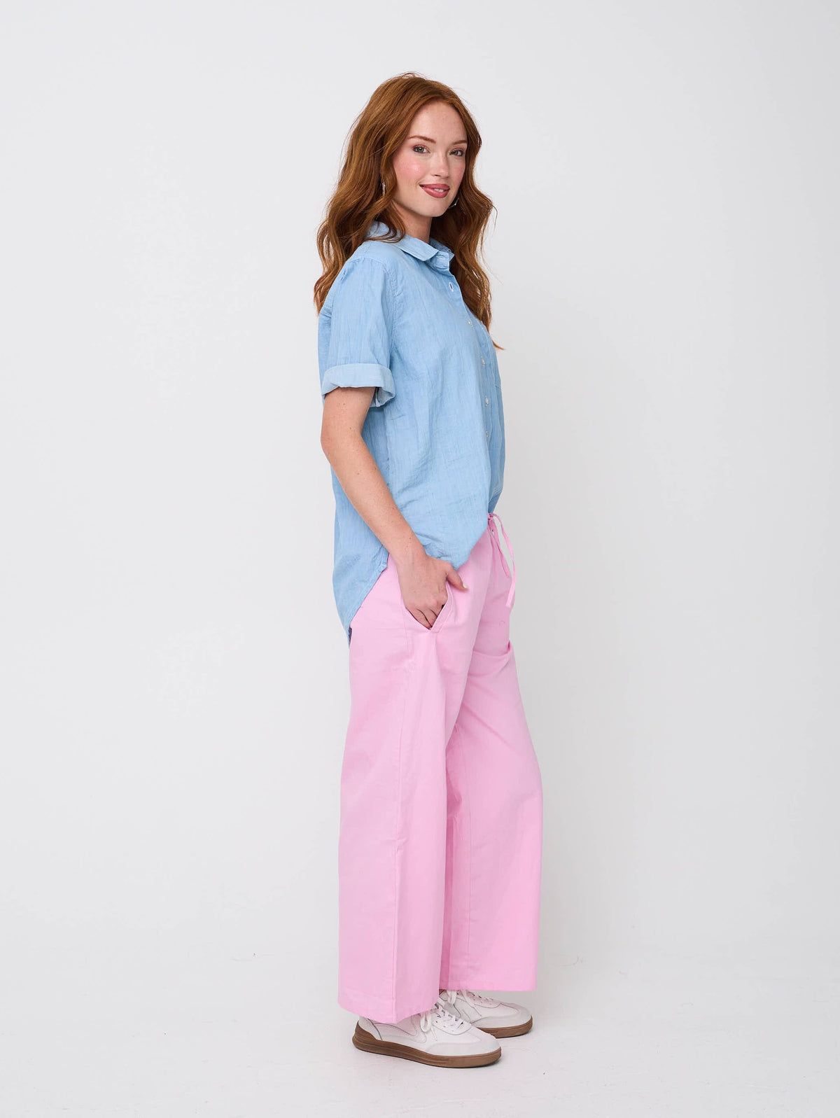 Shore Pant (Tickled Pink Twill)