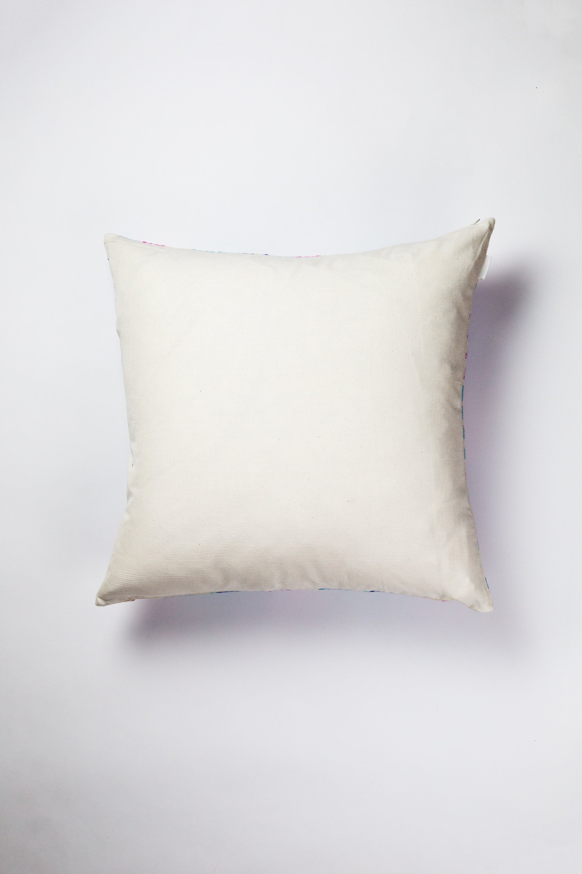 Checkered Brocade Pillow (Grey & White)