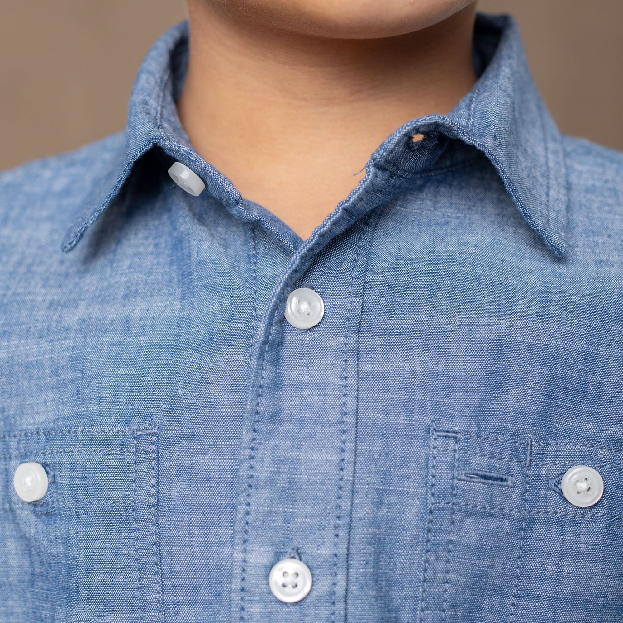 Chambray Button Down Shirt (Blue 3M-24M)