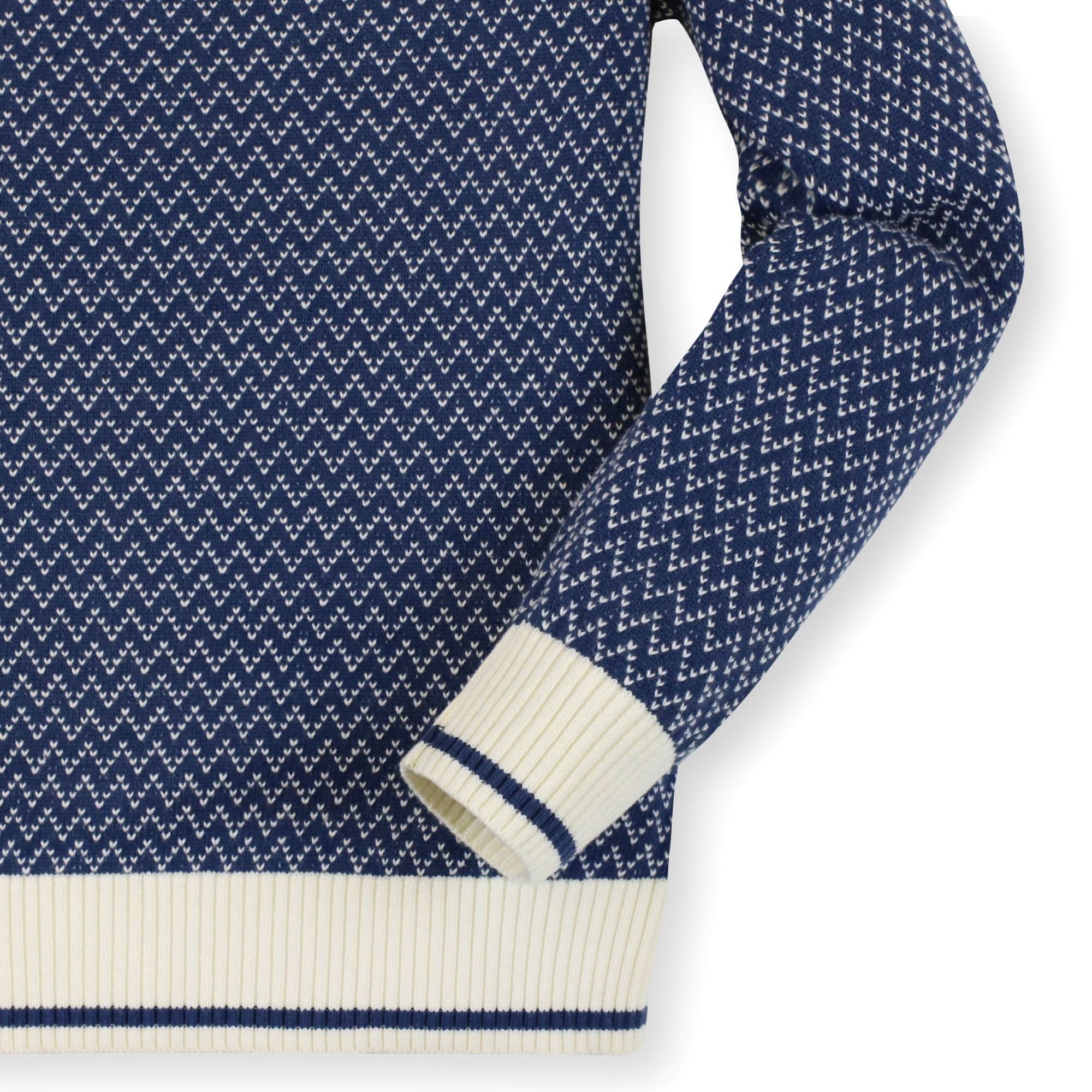 Crew Neck Pullover Sweater (Dark Blue)