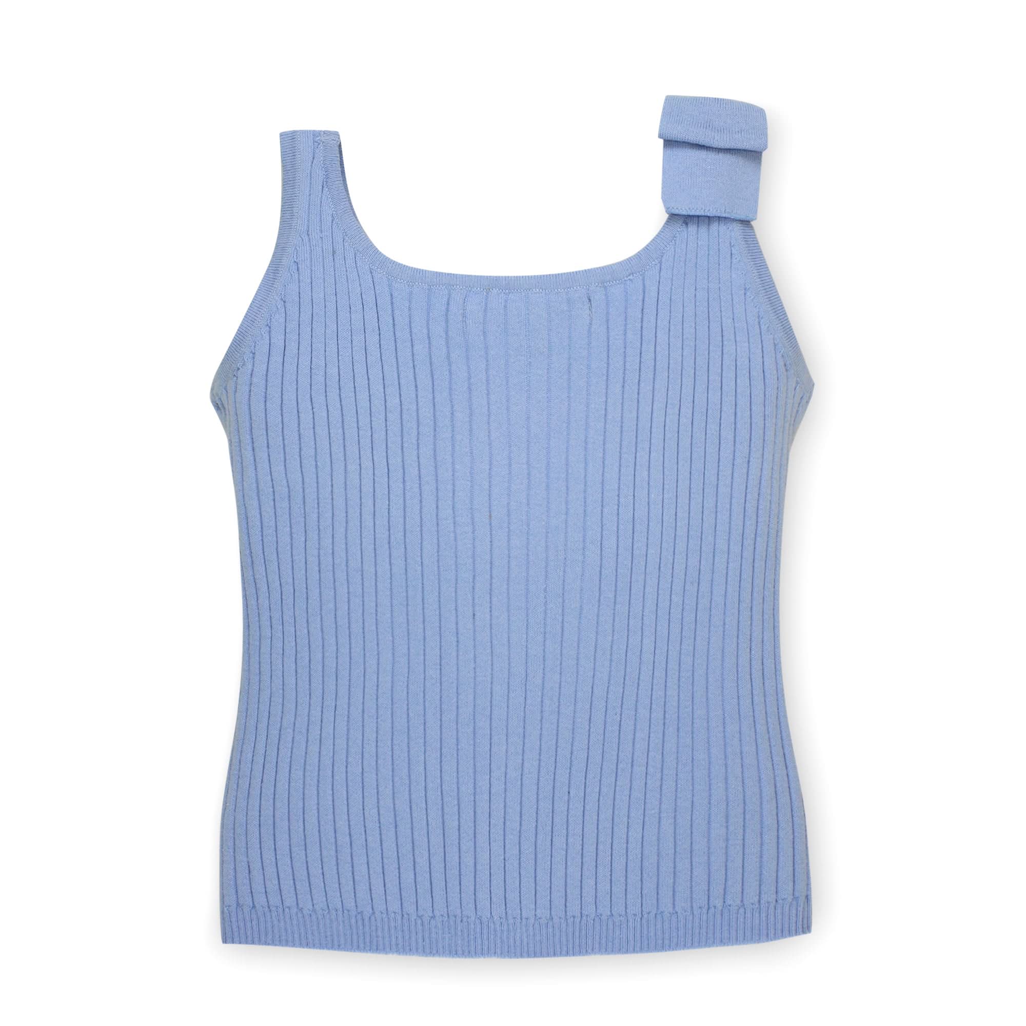 Bow Sweater Tank (Blue)