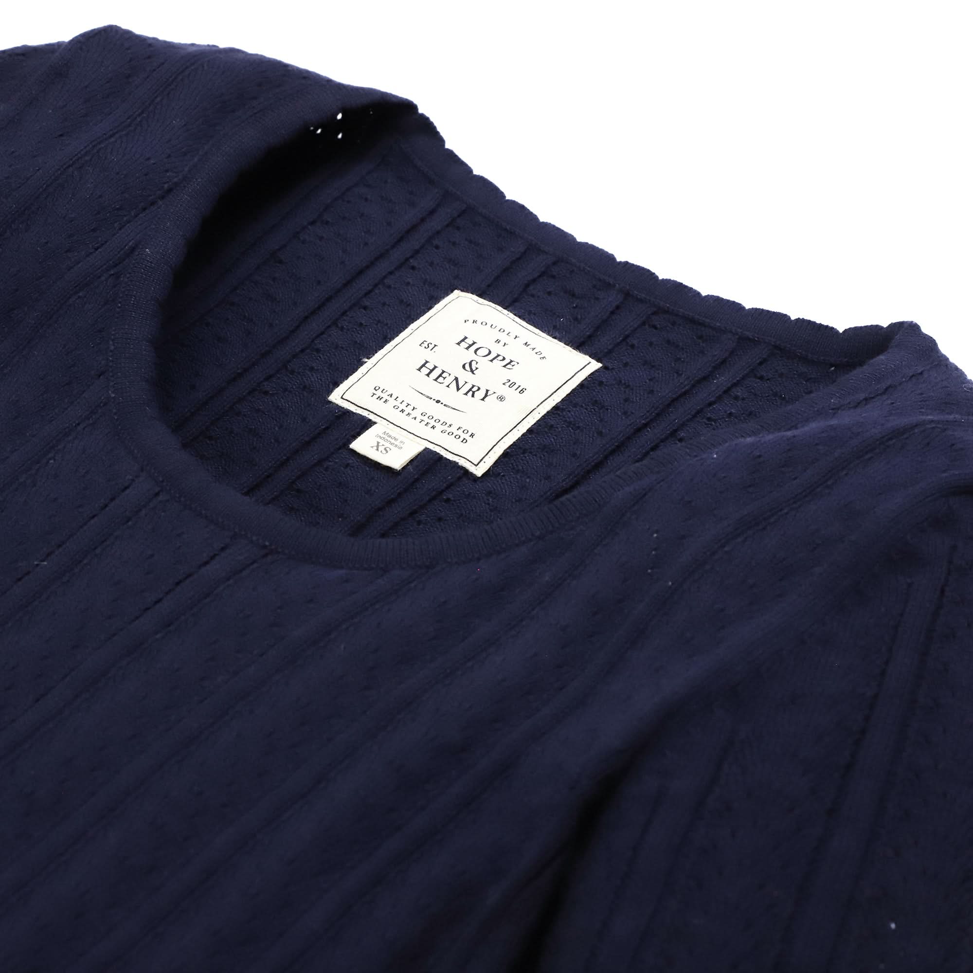 Scoop Neck Sweater Top (Navy)
