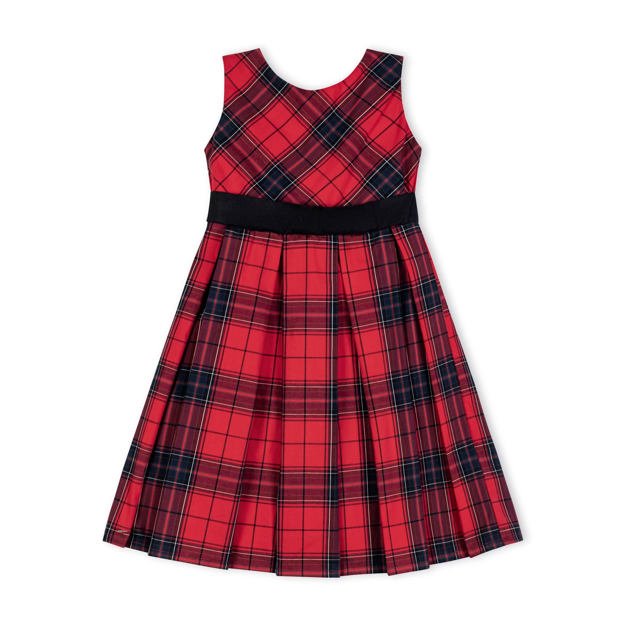 Pleated Party Dress (Red 3M-24M)