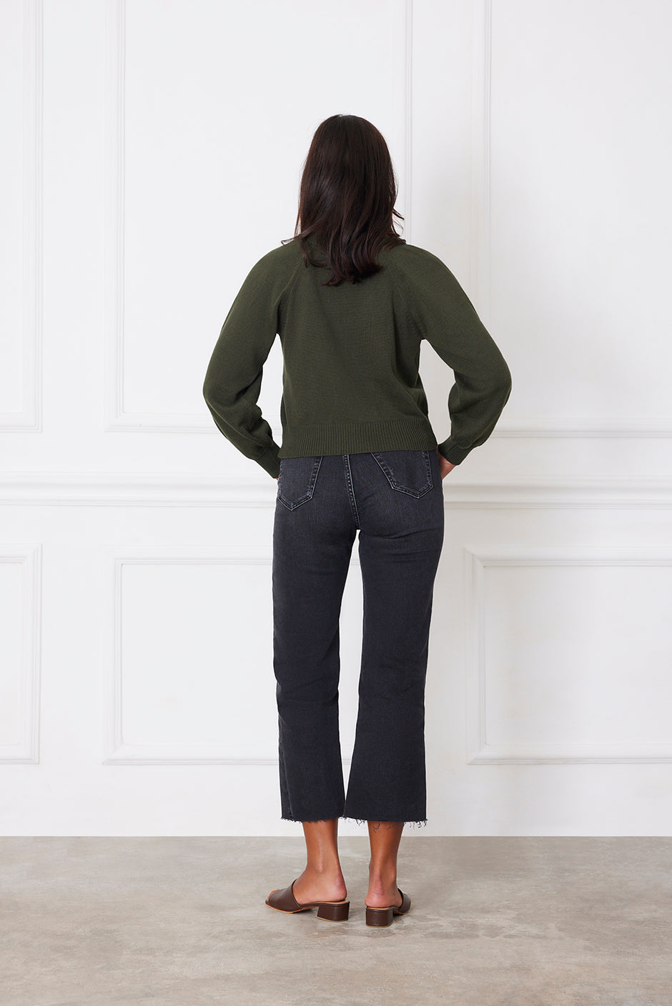 Greta Cardigan (Forest Green)