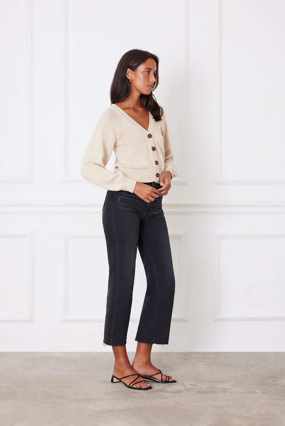 Greta Cardigan (Sand)