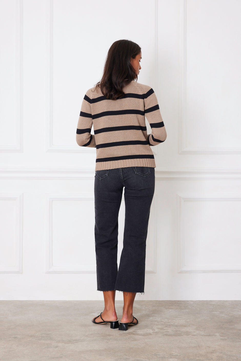 Stripe Sloane Crewneck (Mocha)