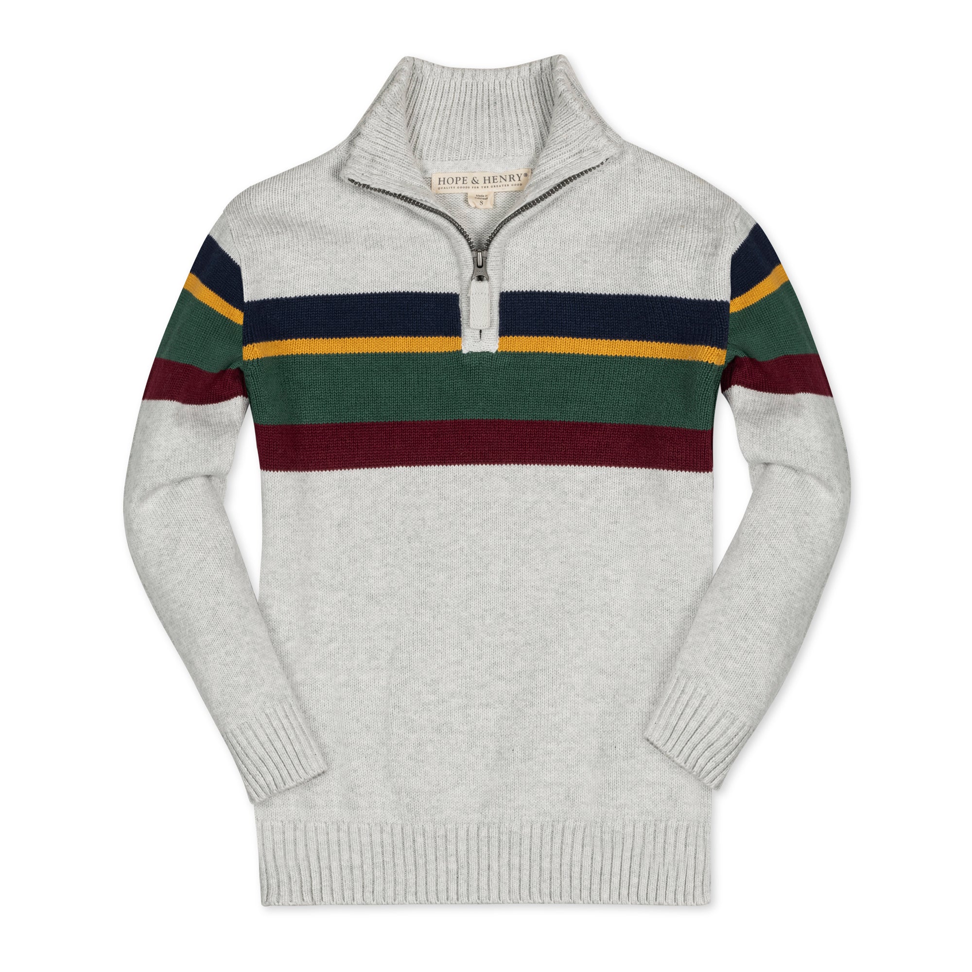 Half Zip Sweater (Light Gray)