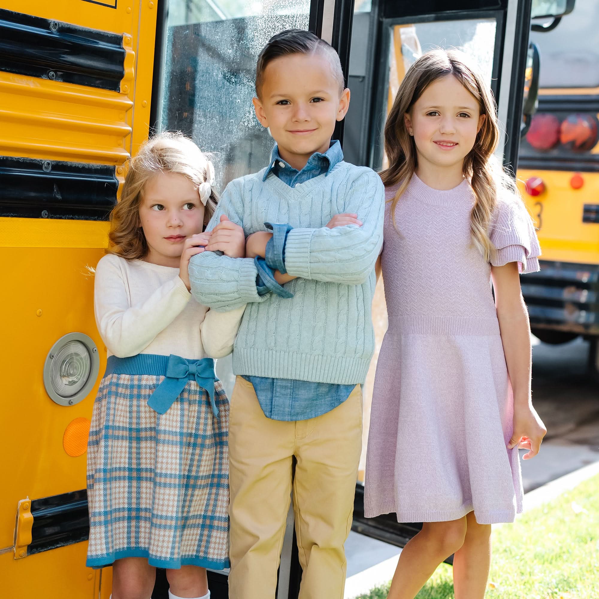 Flutter Sleeve Sweater Dress (Lavender 2T-12)