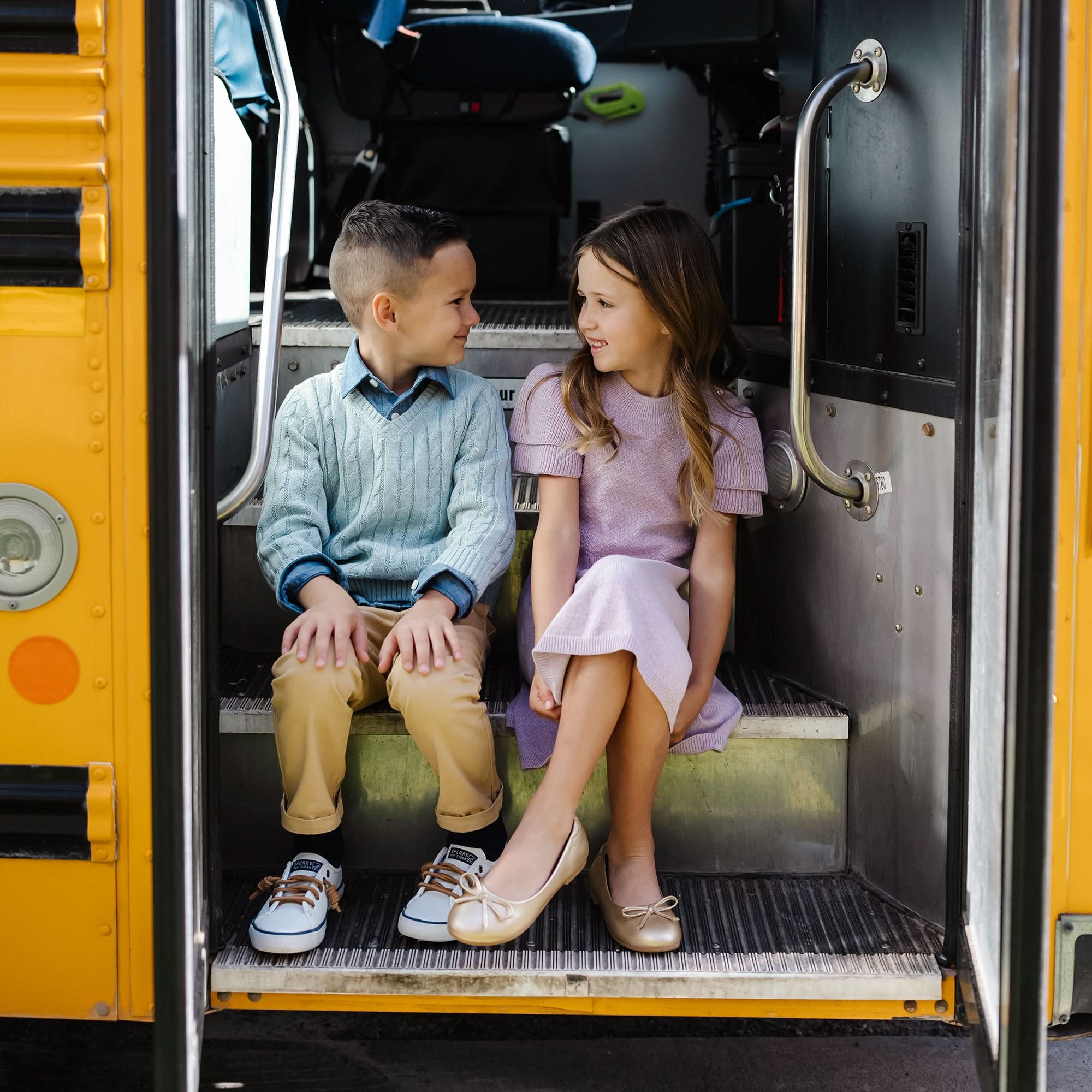 Flutter Sleeve Sweater Dress (Lavender 2T-12)