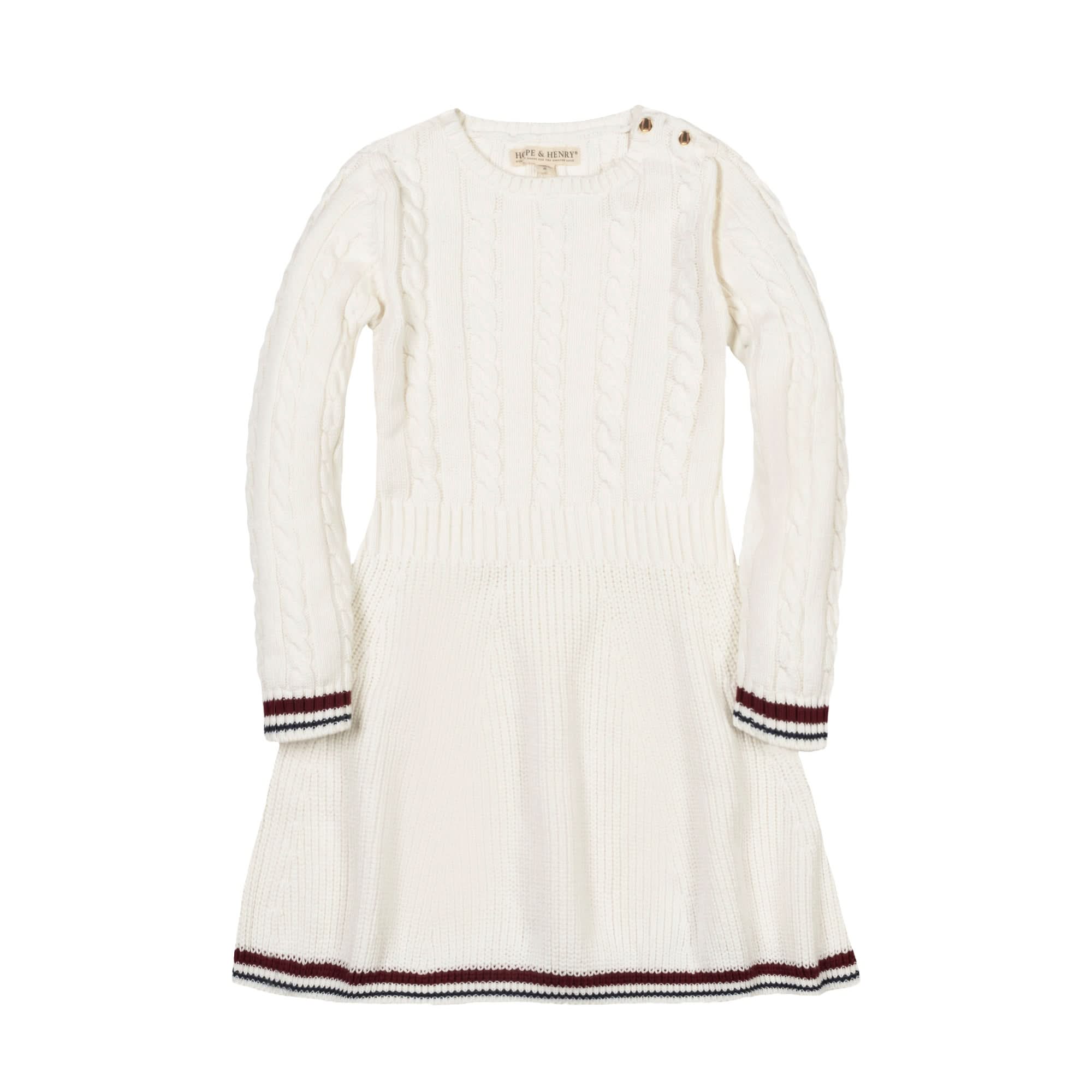 Schoolgirl Sweater Dress (Soft White)
