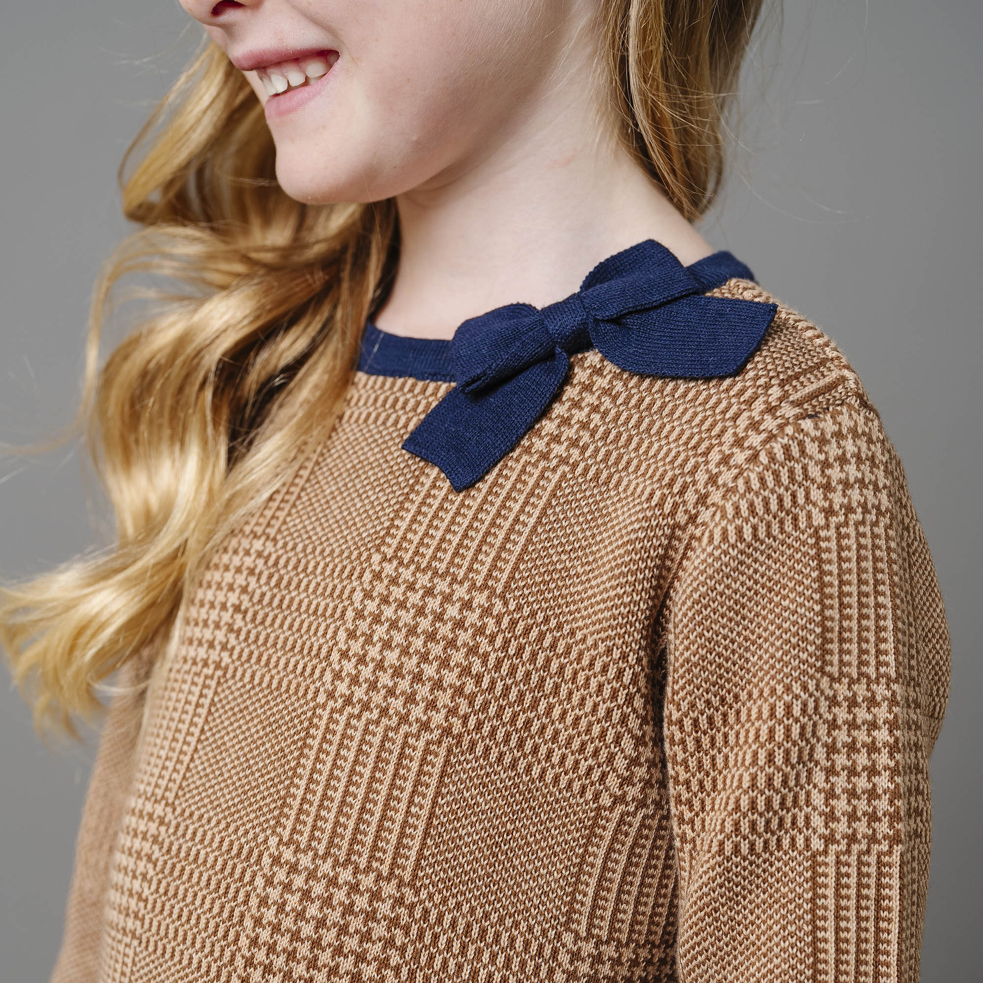 Bow Sweater Dress (Brown 2T-12)