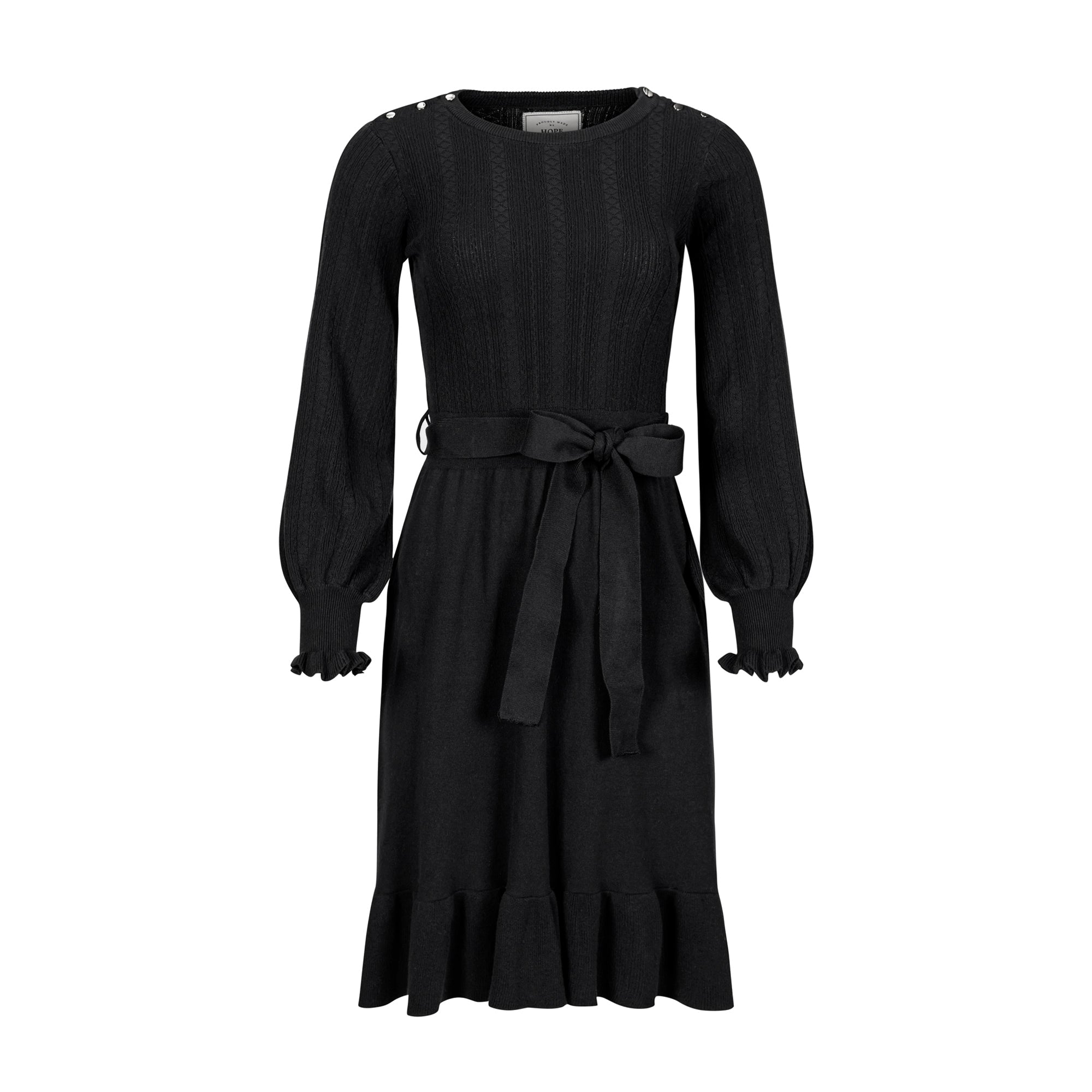 Fancy Sweater Dress (Black)