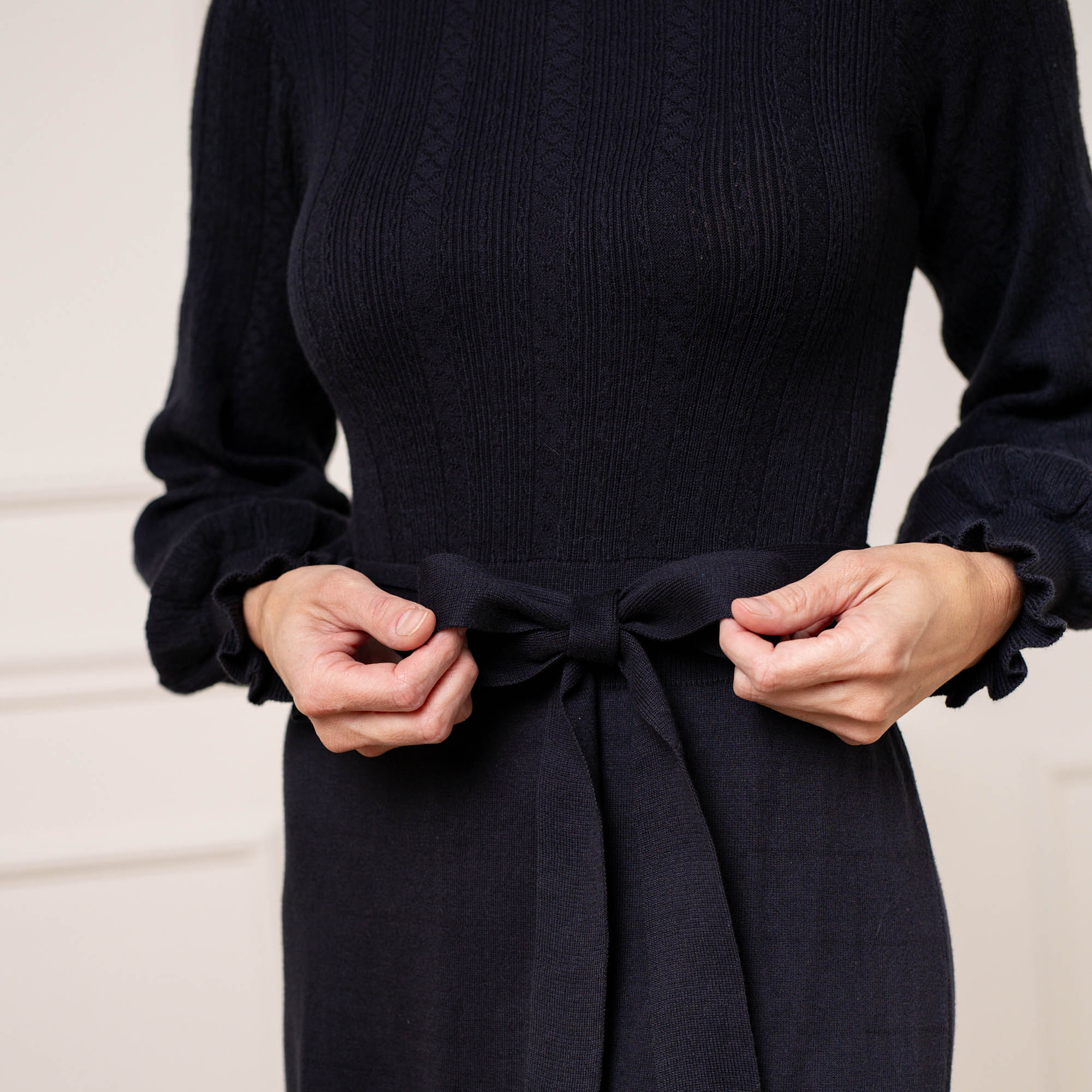 Fancy Sweater Dress (Black)