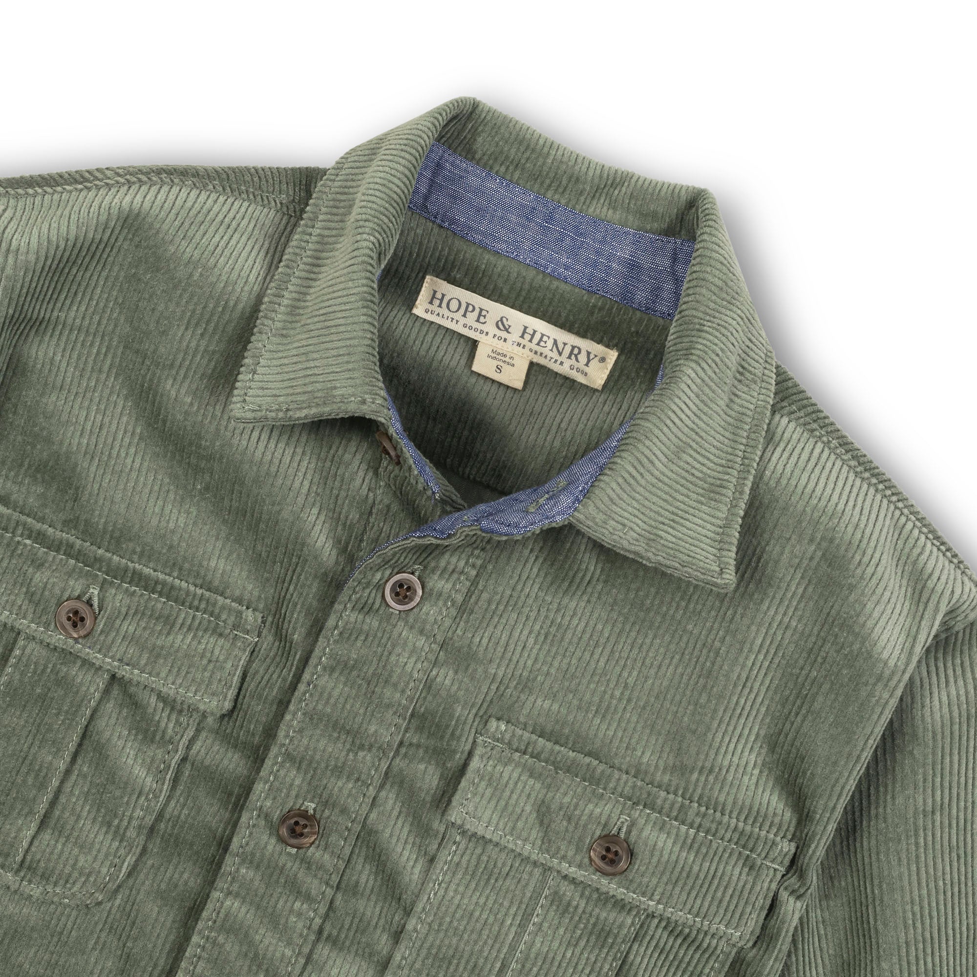 Corduroy Flap Pocket Shirt (Sage)