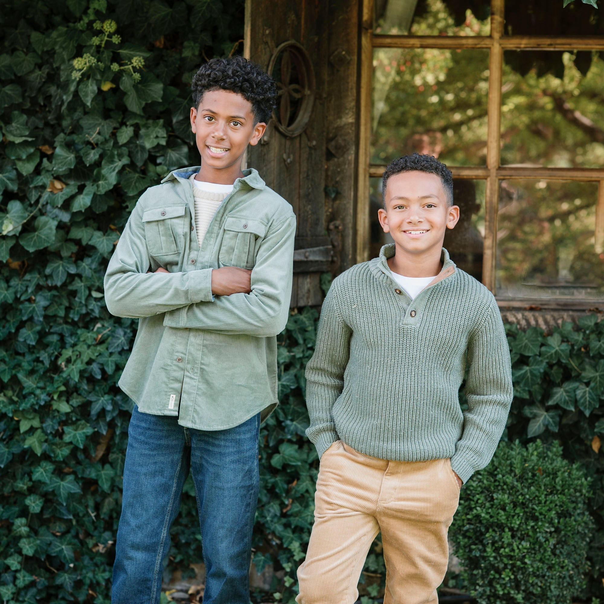 Corduroy Flap Pocket Shirt (Sage)