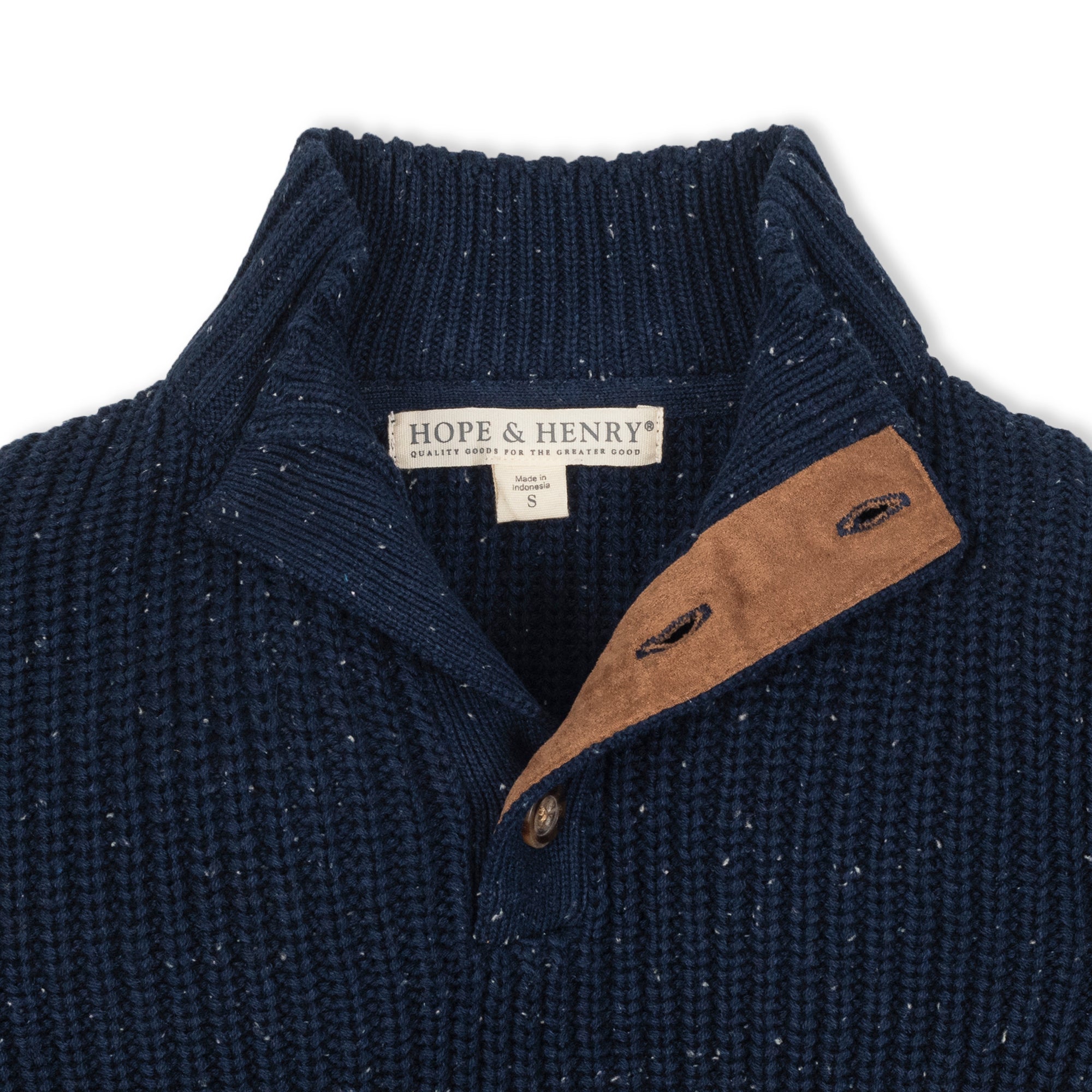 Mock Neck Sweater (Navy)