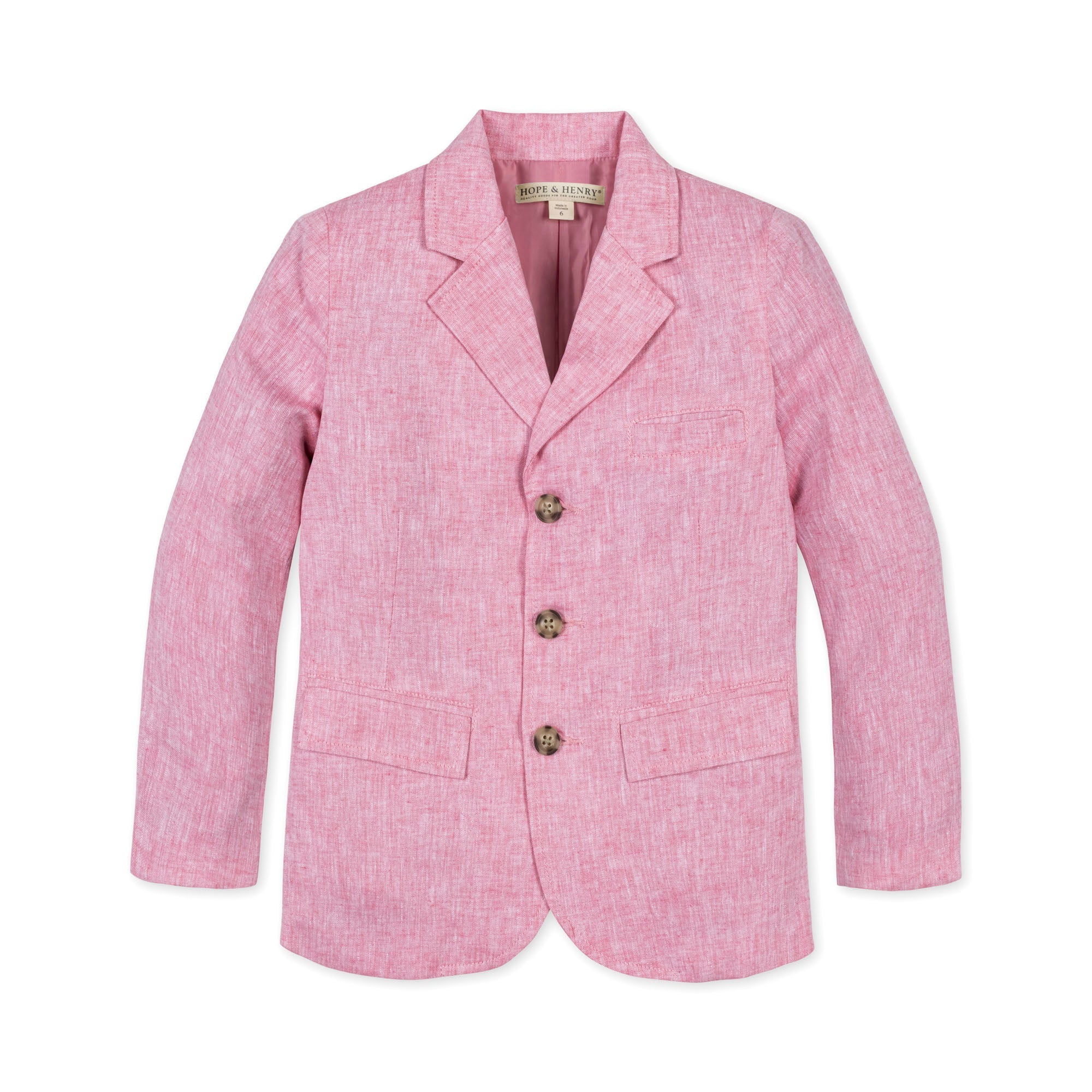 Linen Suit Jacket (Rose)