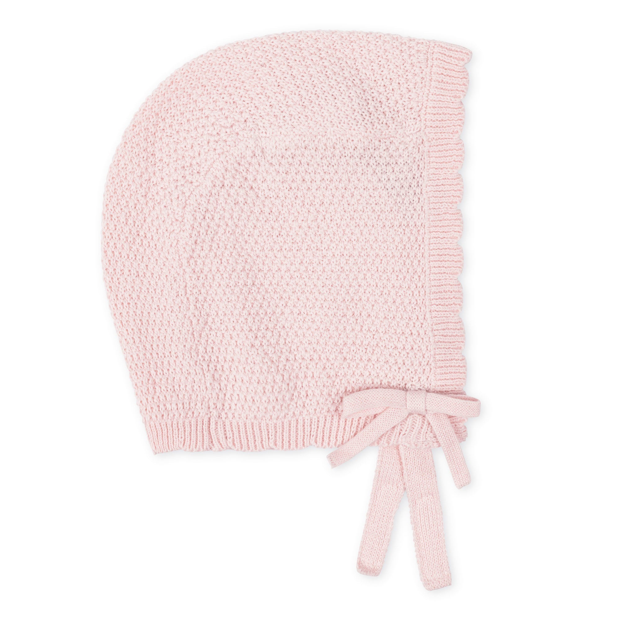 Sweater Bonnet and Bootie Set (Pale Pink)