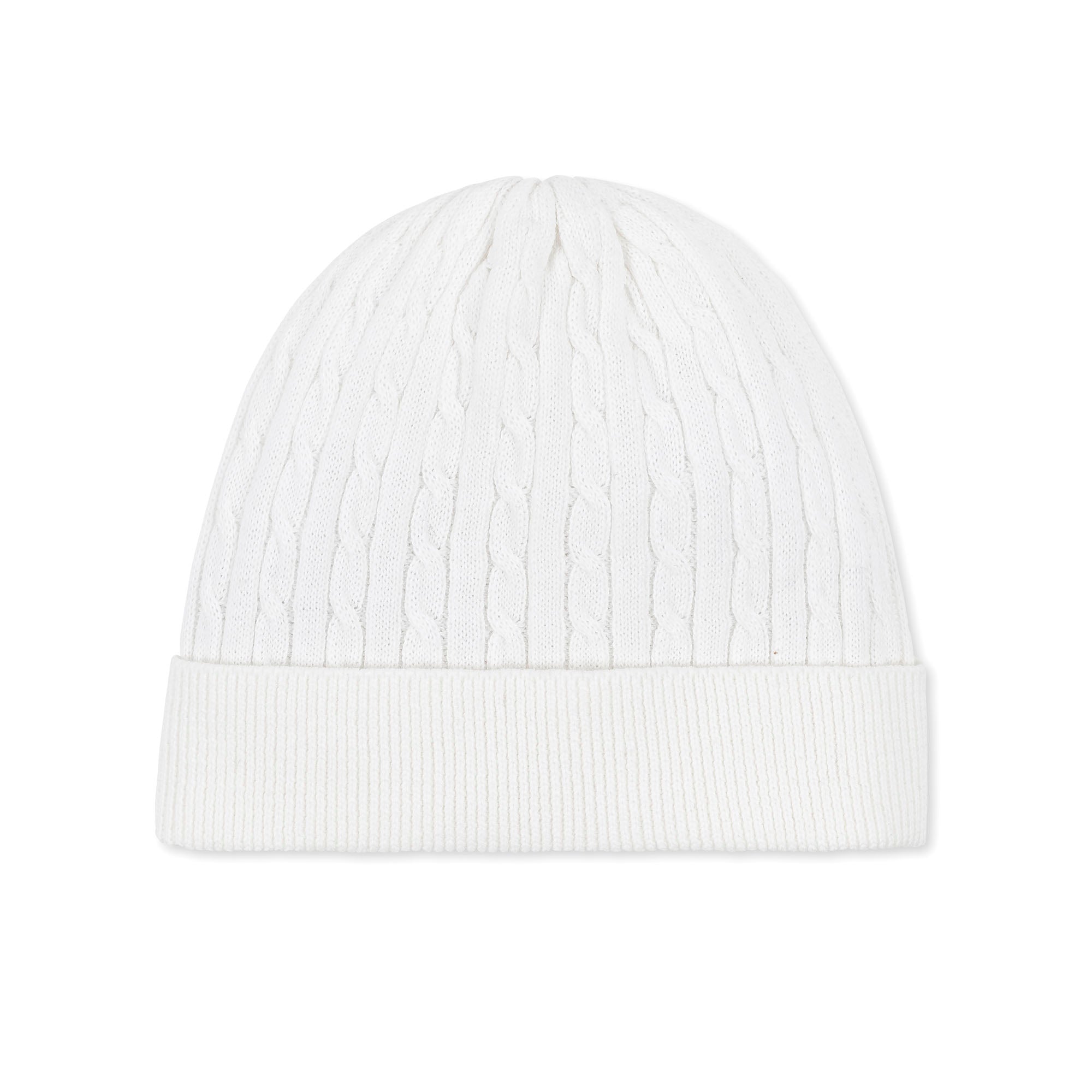 Sweater Beanie and Bootie Set (Soft White)