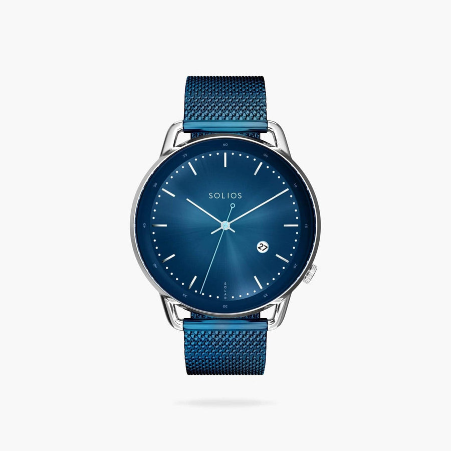 Blue + Silver Solar Curve (Blue Mesh Metal)