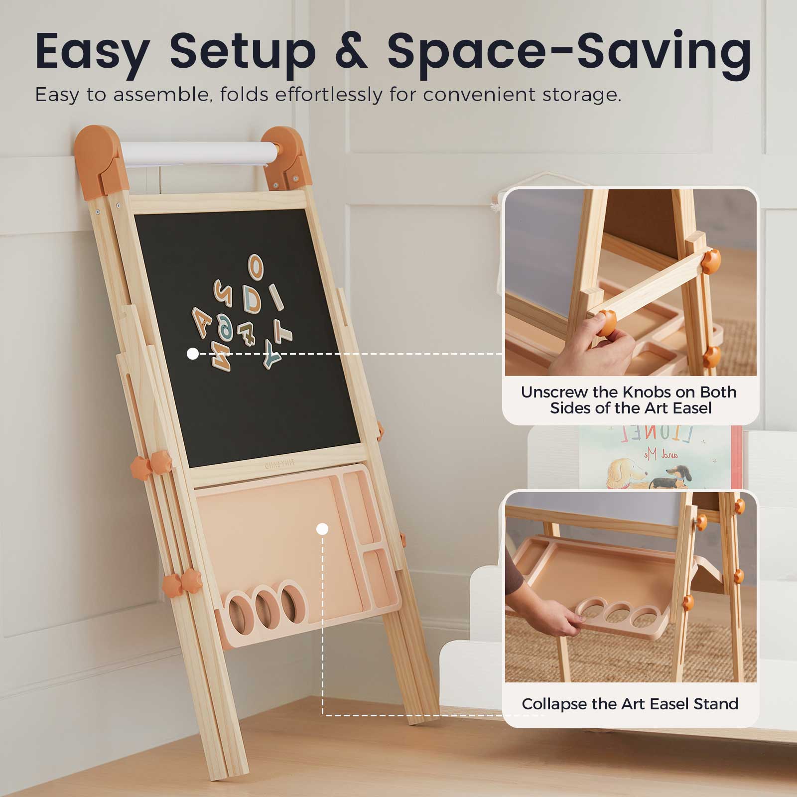 Caramel Magnitales Easel for Kids