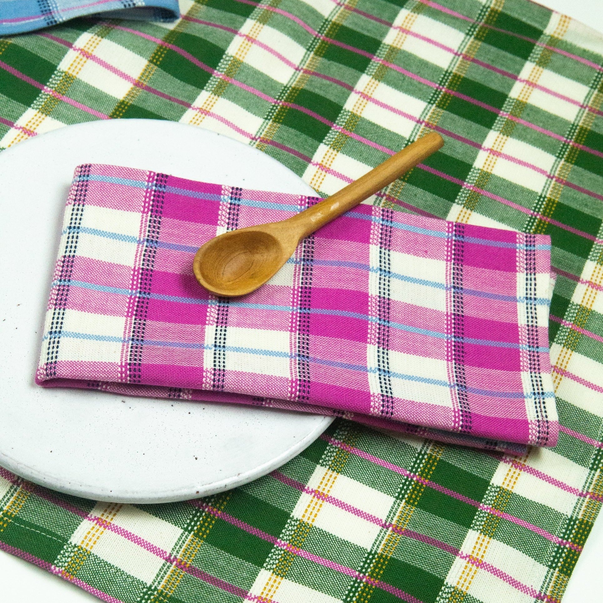 San Andres Gingham Pink & White Napkins