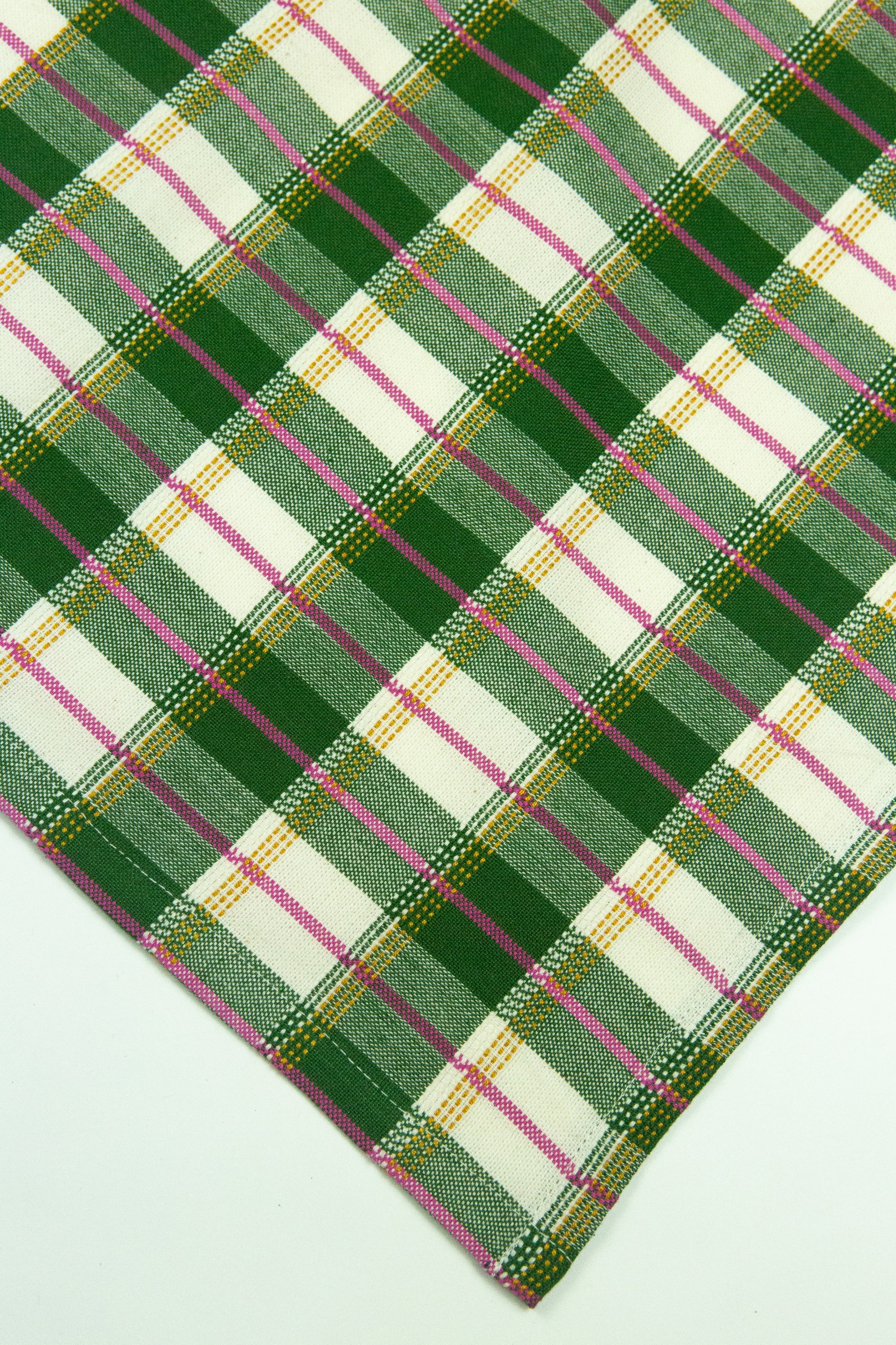 San Andres Table Runner (Gingham Forest & White)
