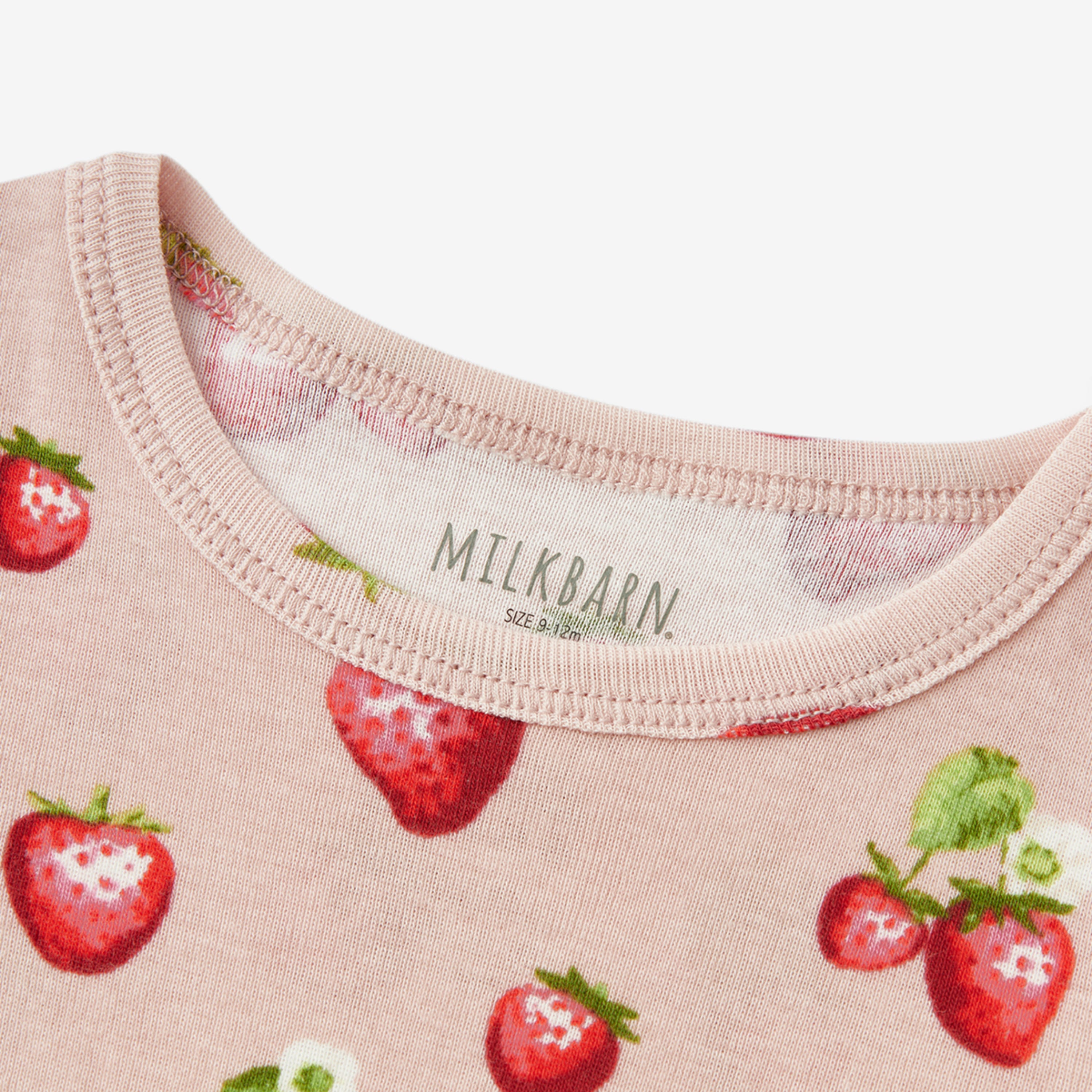 Strawberry Organic Cotton Long Sleeve Two Piece Pajama Set