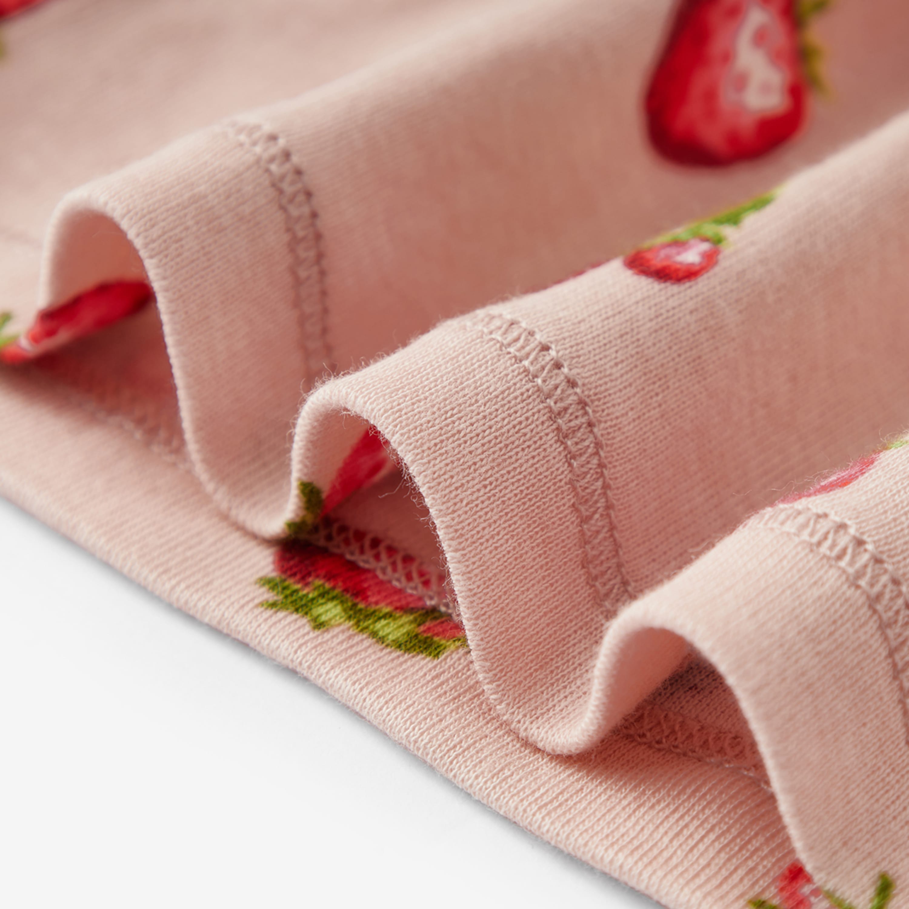 Strawberry Organic Cotton Long Sleeve Two Piece Pajama Set