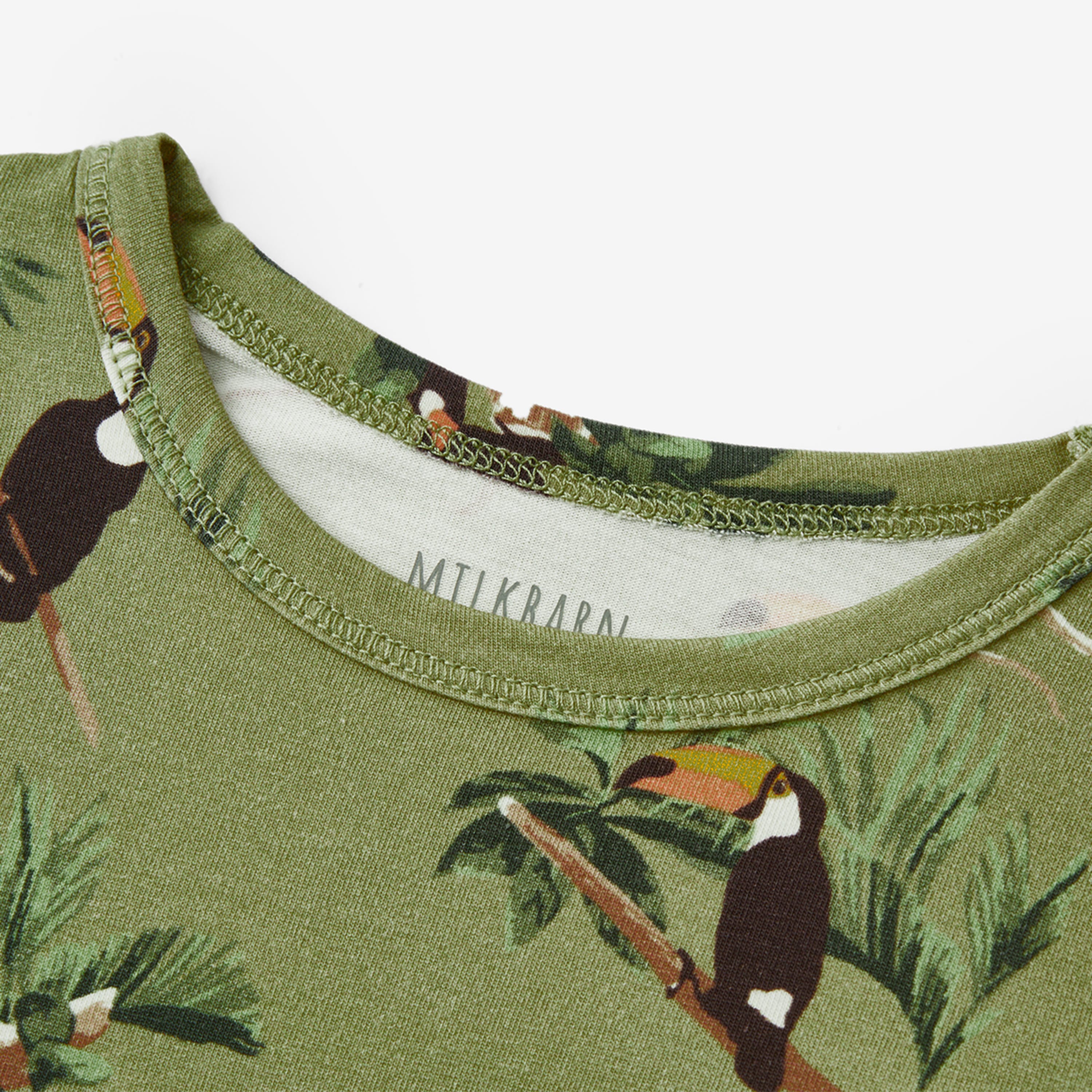 Toucan Cotton Stretch Long Sleeve Two Piece Pajama Set