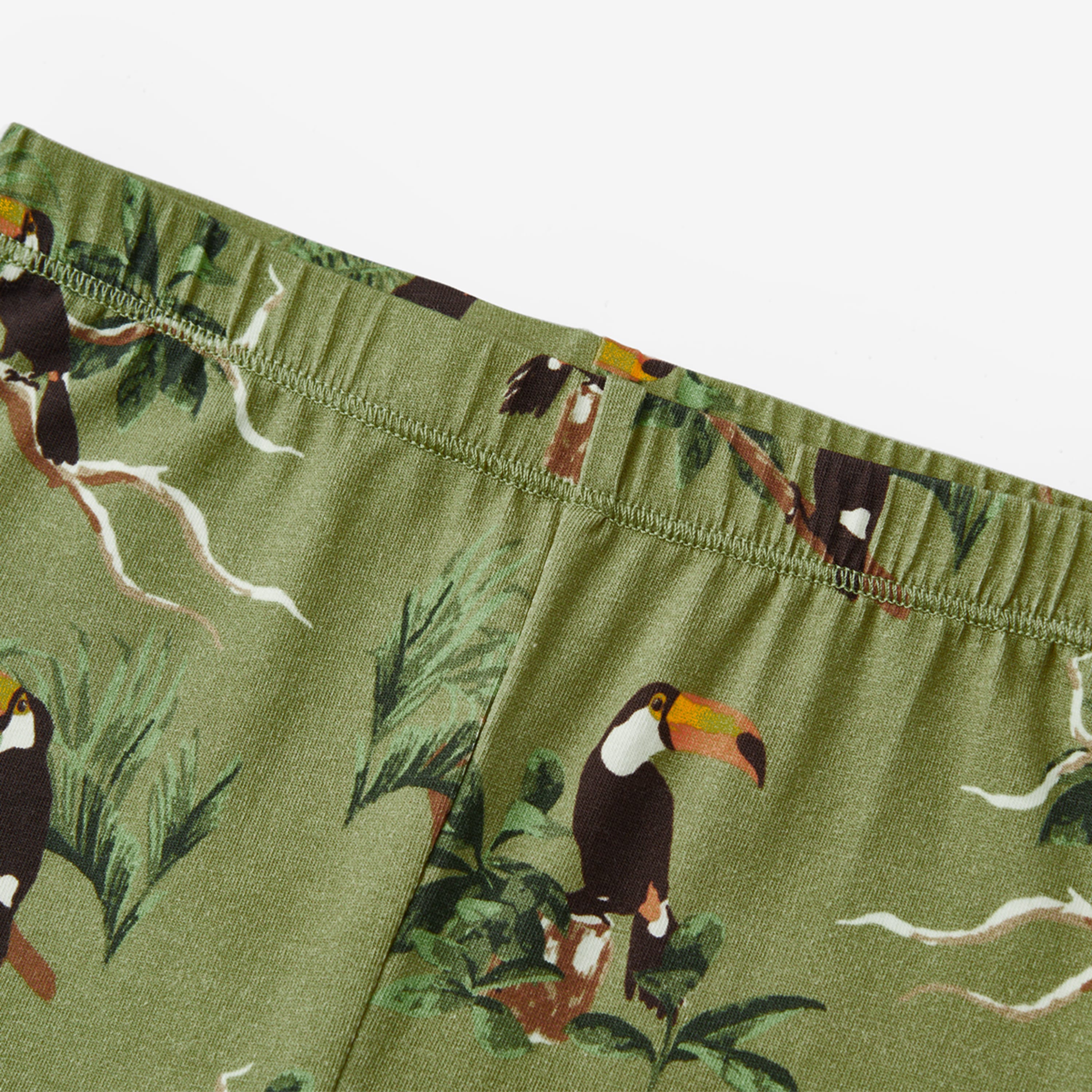 Toucan Cotton Stretch Long Sleeve Two Piece Pajama Set