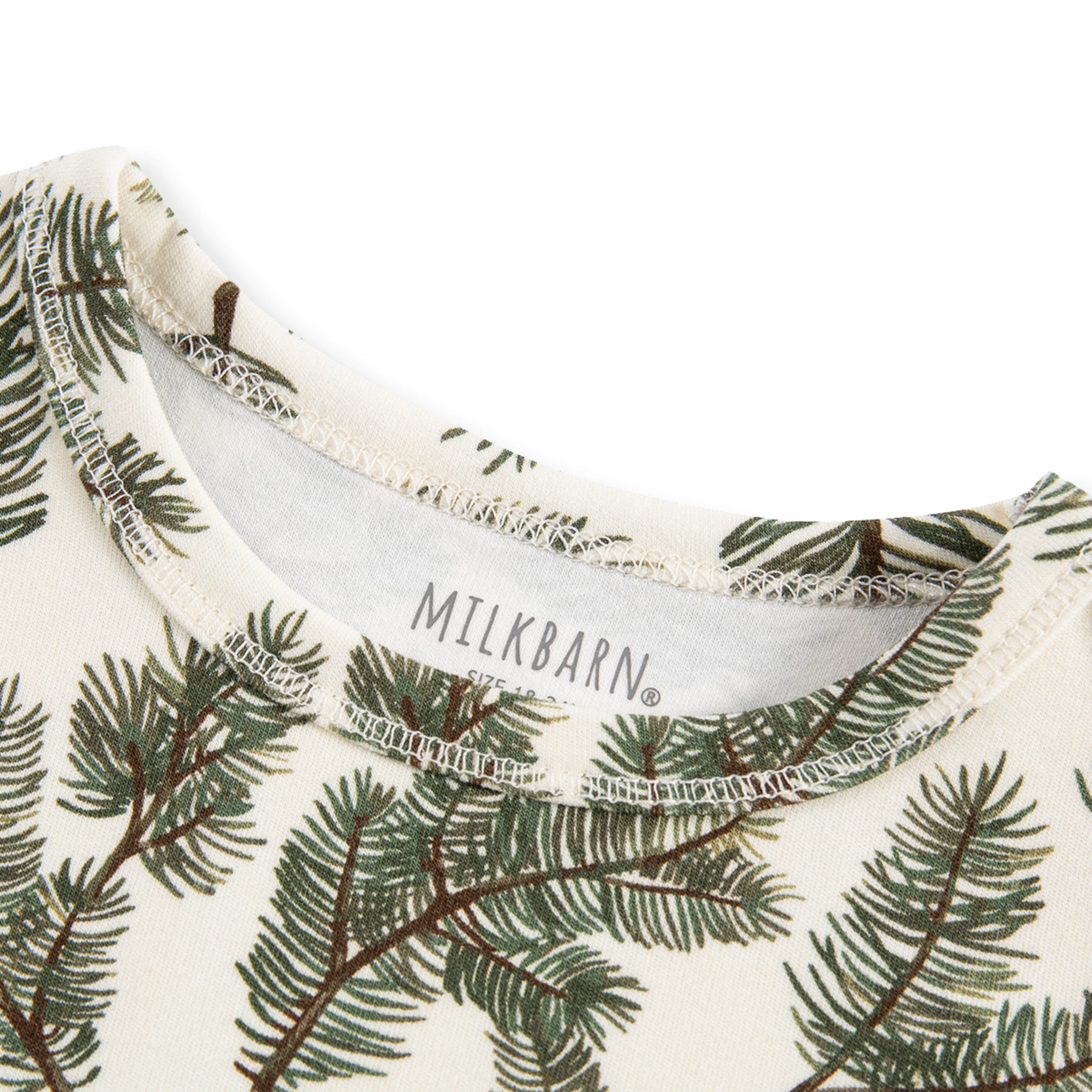 Pine Brushed Long Sleeve Two Piece Pajama Set