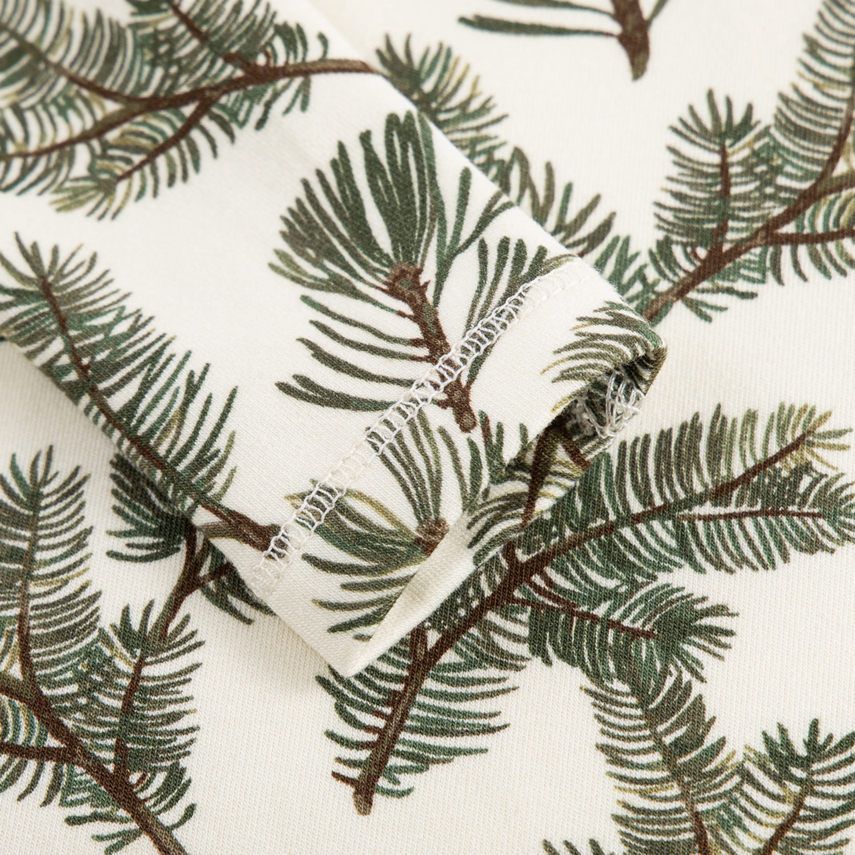 Pine Brushed Long Sleeve Two Piece Pajama Set